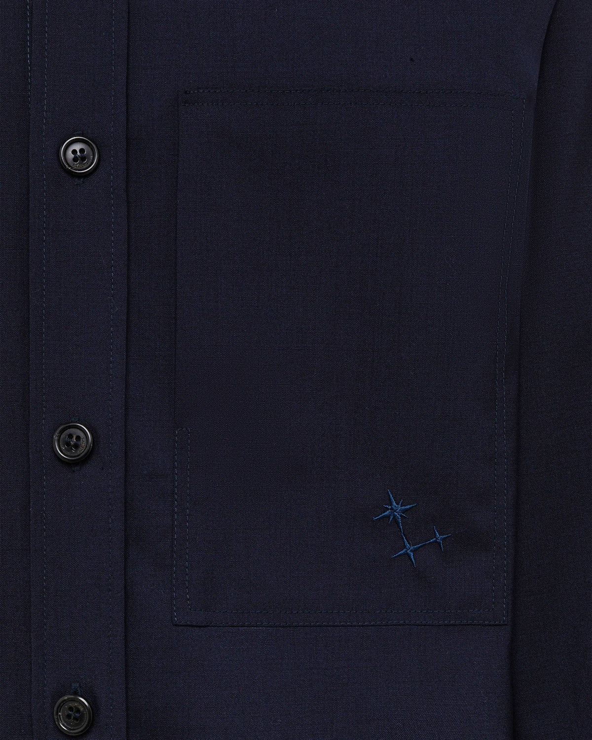 Camicia Overshirt Wool Boxy Fit Blu