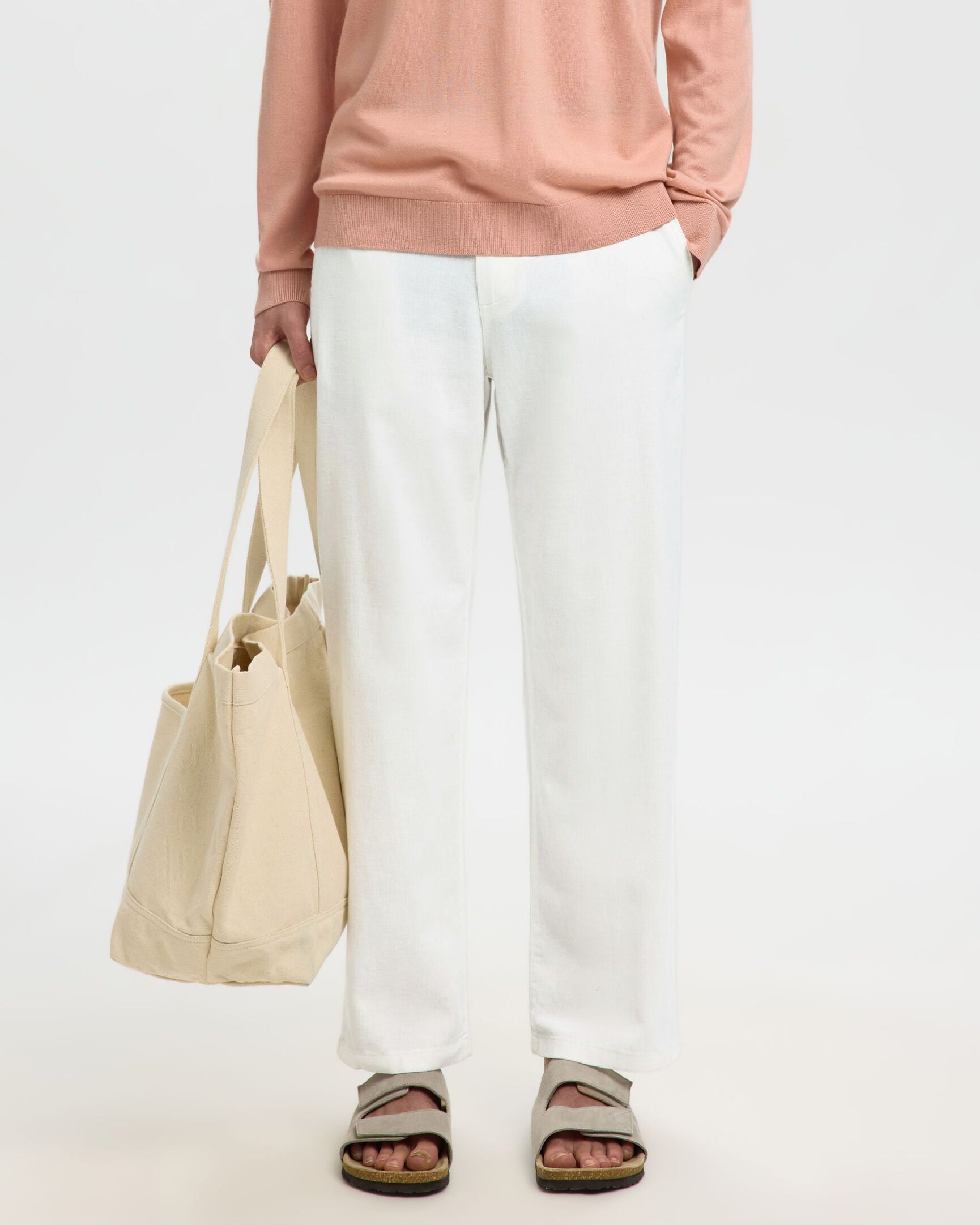 Pantalone Brody Loose Linen Cloud Dancer