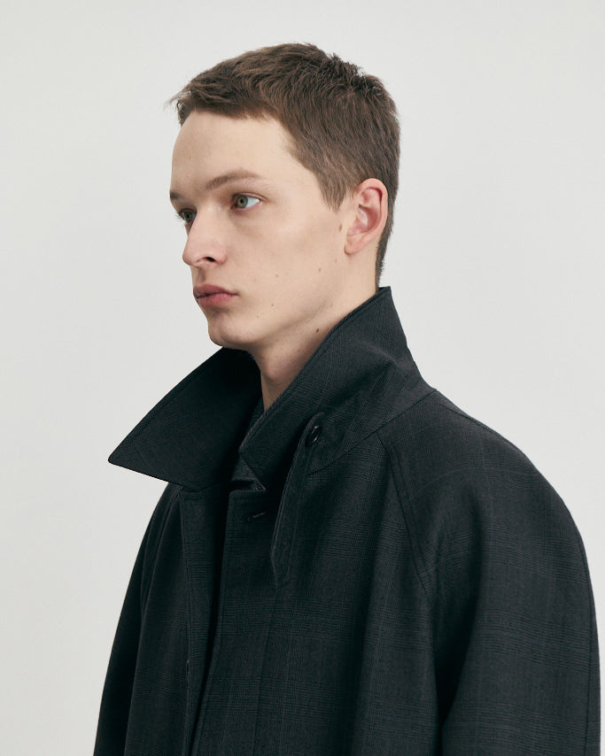 Cappotto Mac H-Line  Wool Check Marrone