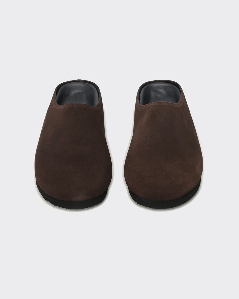 Wilmott Suede Slate Brown Slide
