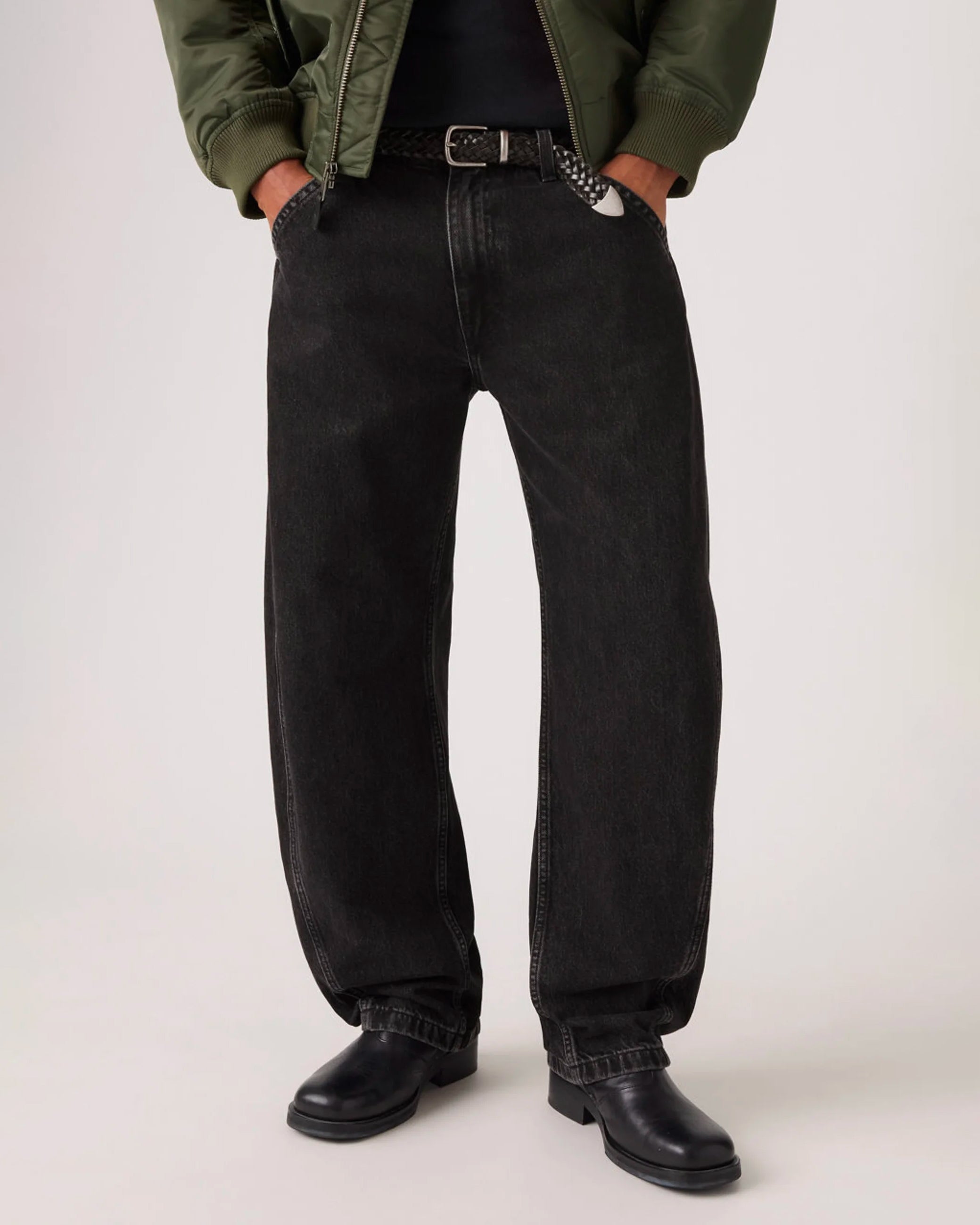 Jeans Baggy Barrel Forget Me Nots Neri