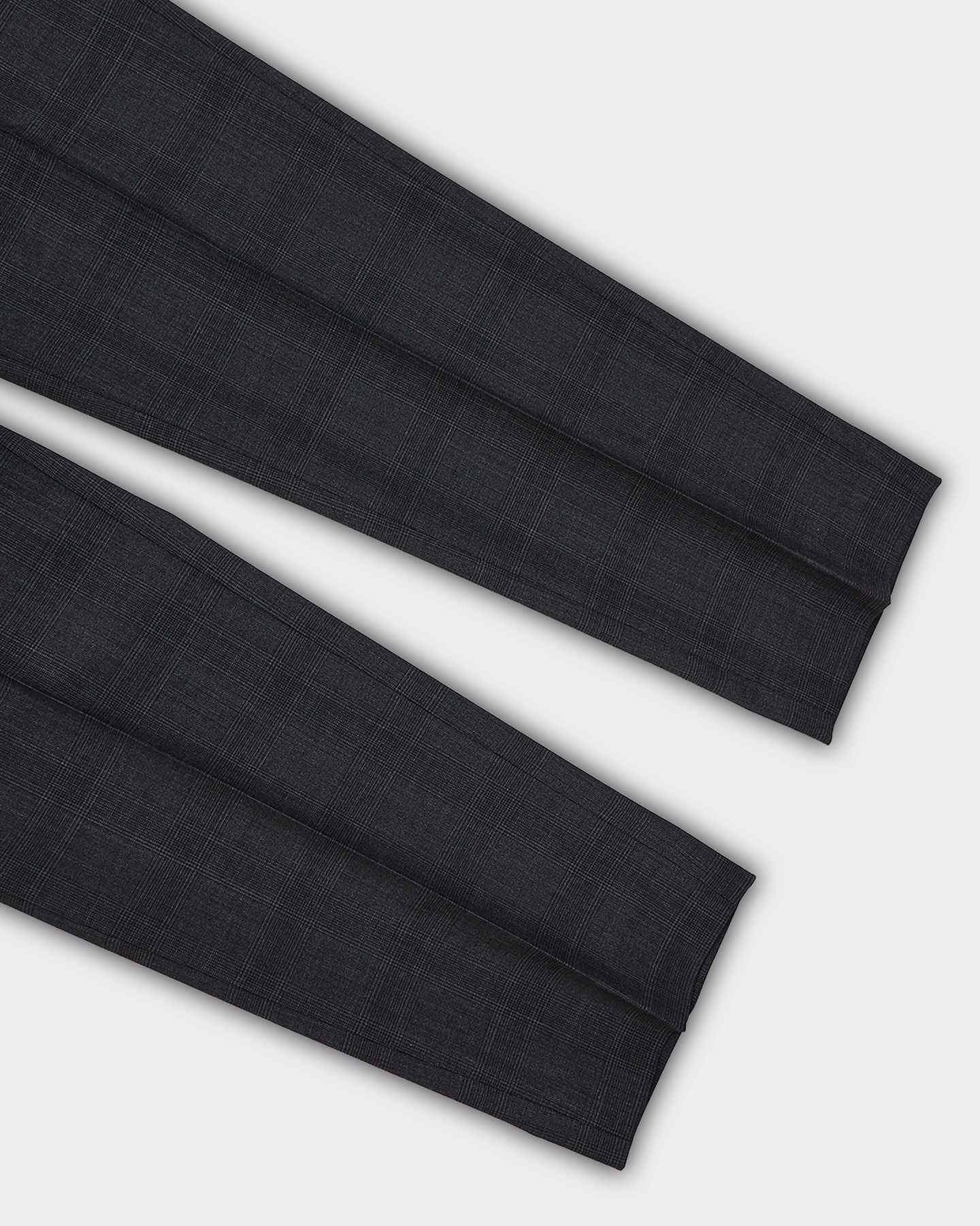 THEO Slim Check Trousers Dark Grey