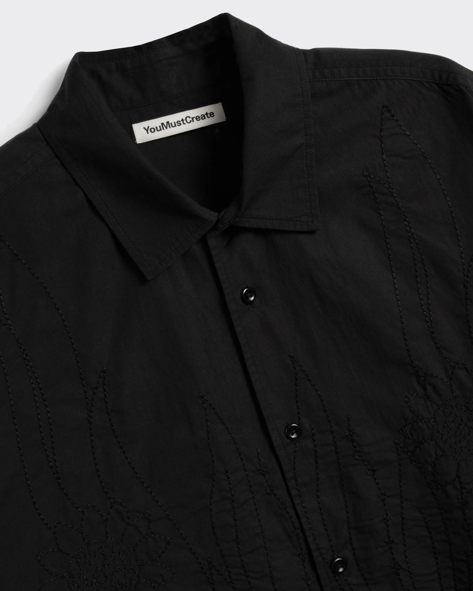 Camicia Curtis Embroidery Nera