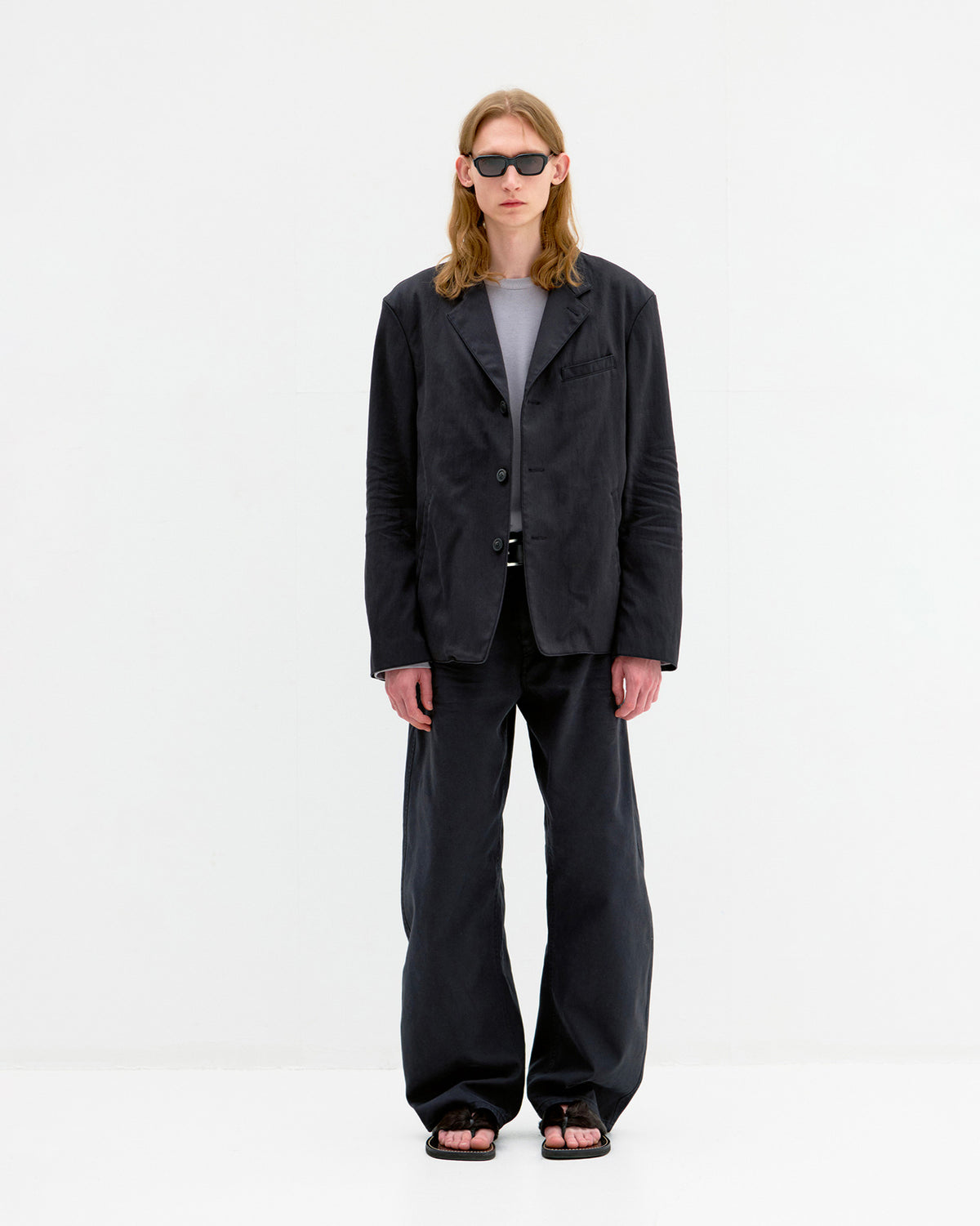 Pantaloni Deep Curved Jumbo Washed Nero