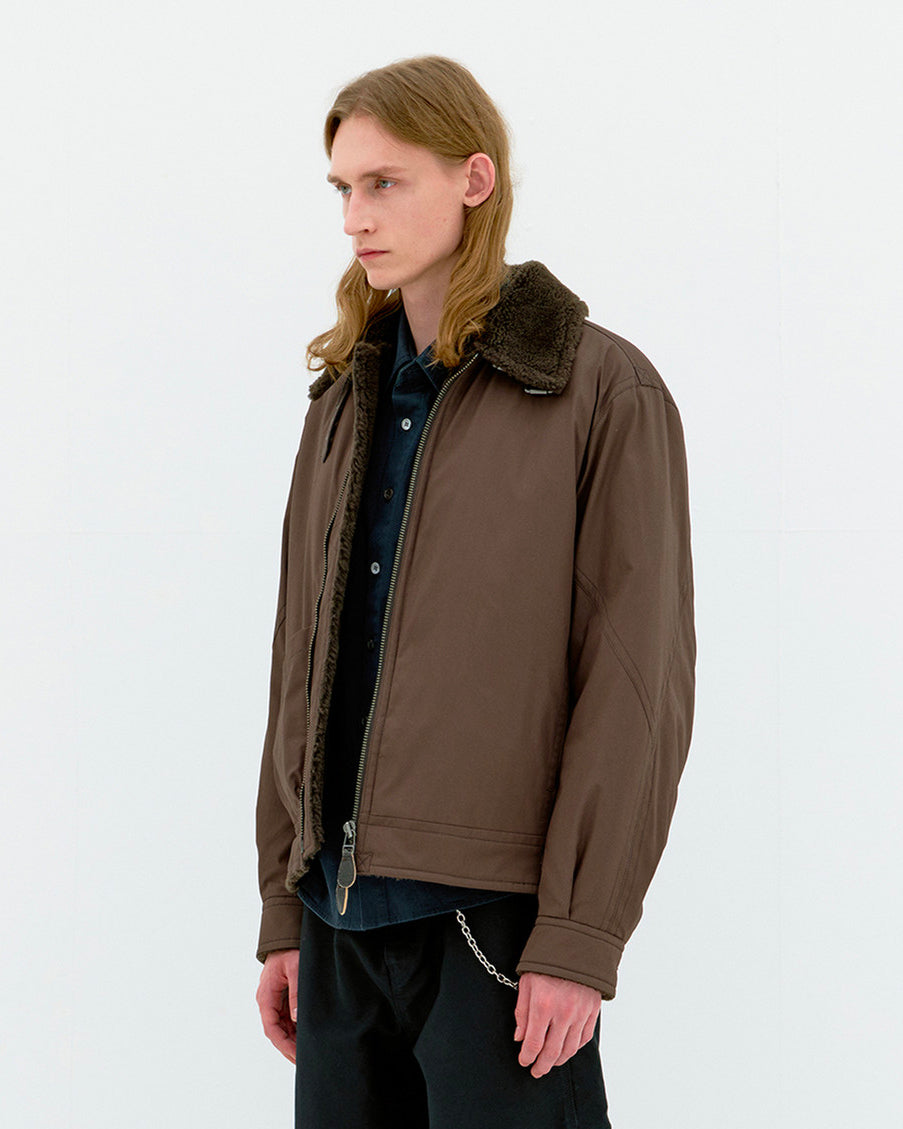 Giacca Fur Lined Cotton B-3 Dark Brown