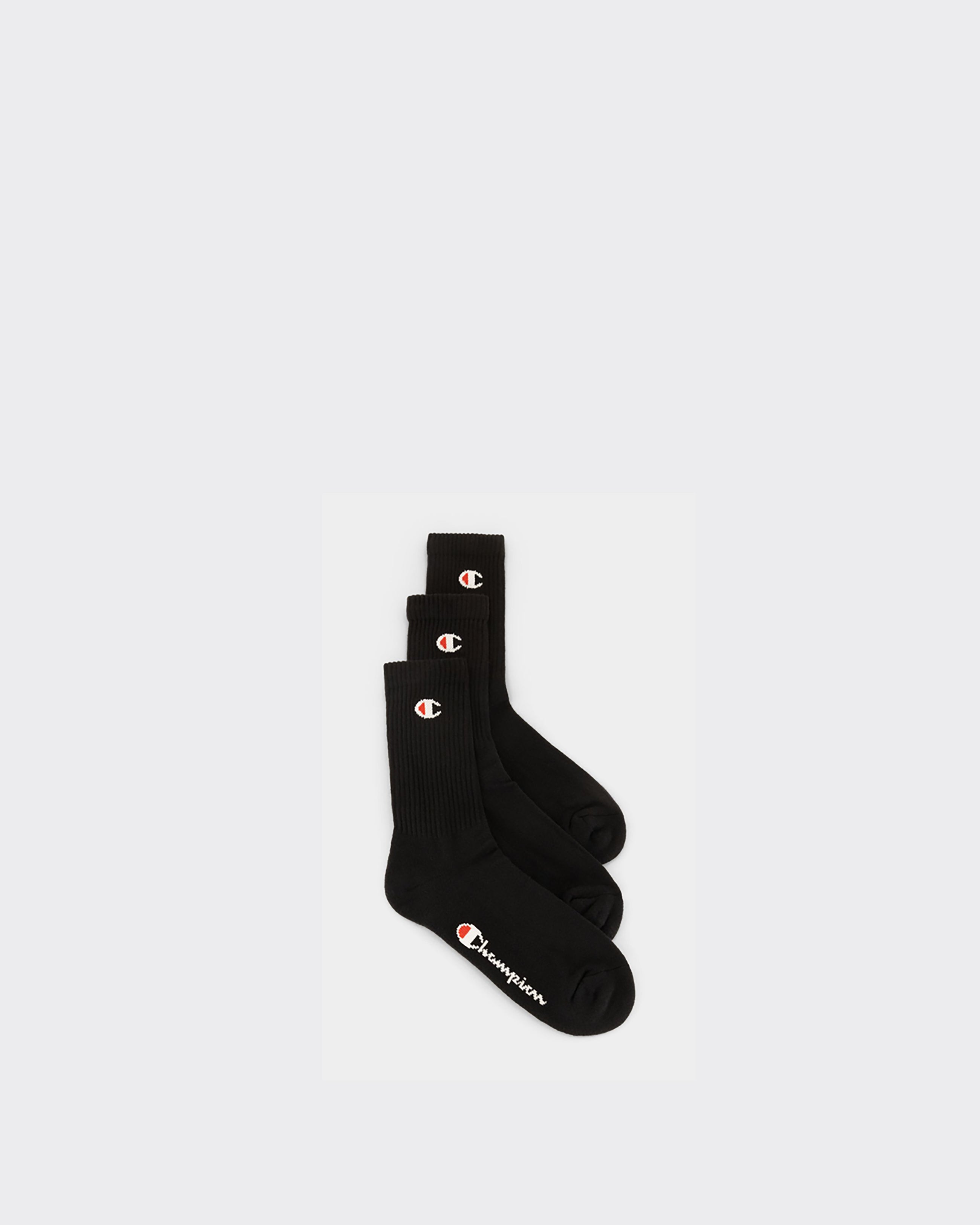 Black 3-Pack Logo Socks
