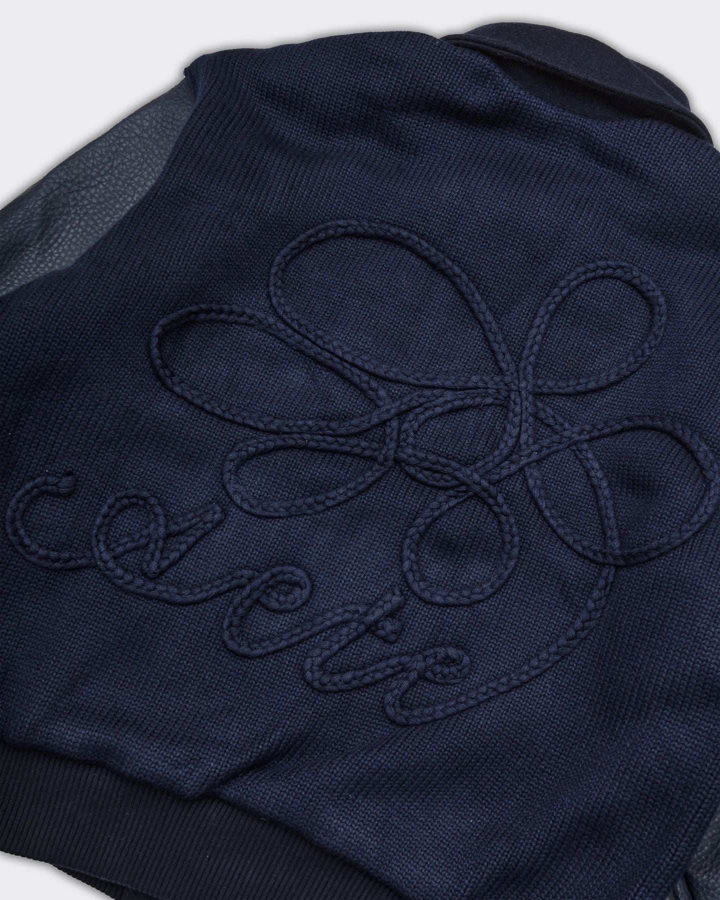 Giacca Varsity Embroidered Flower Blu Navy