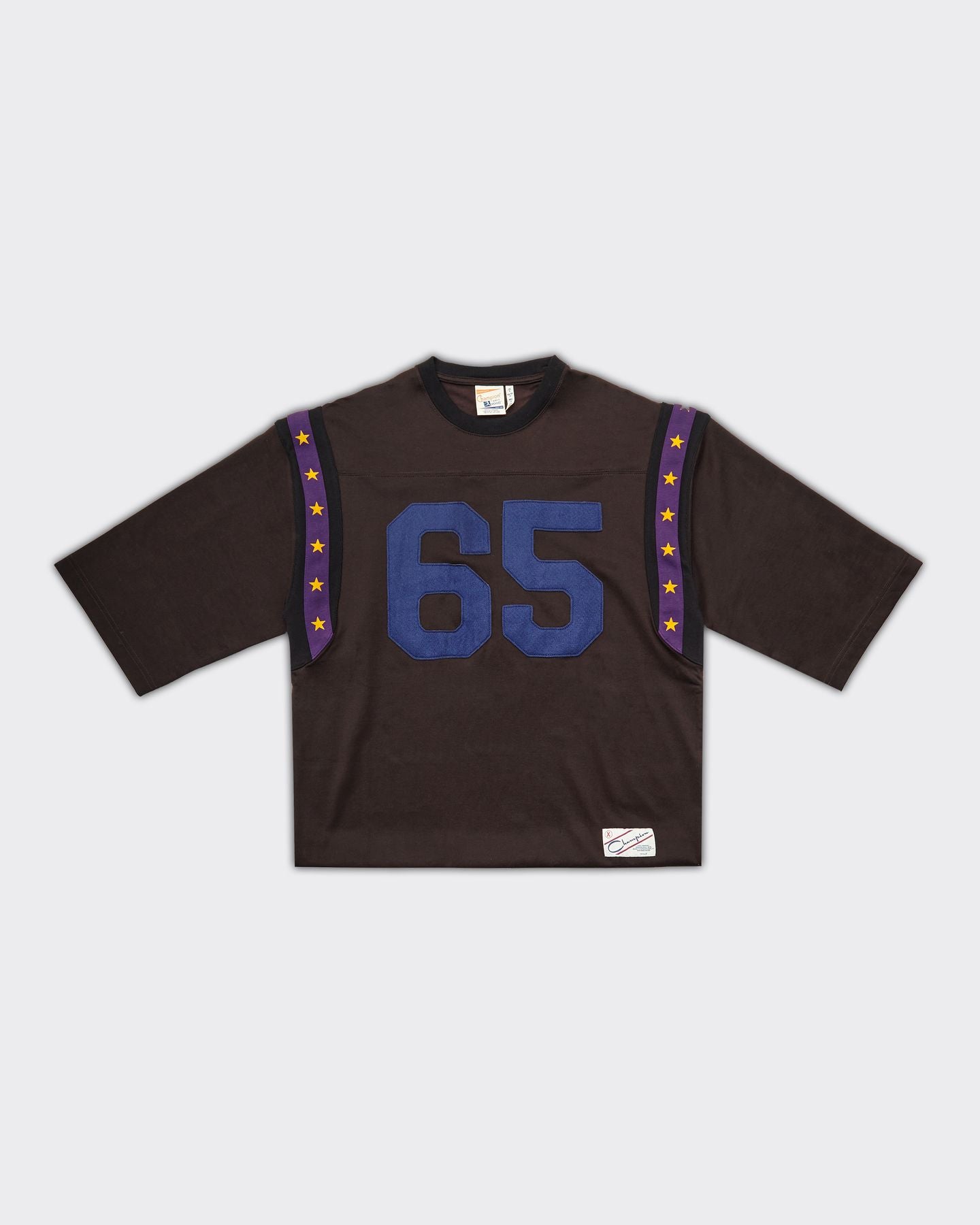 T-Shirt Jersey Crewneck Marrone