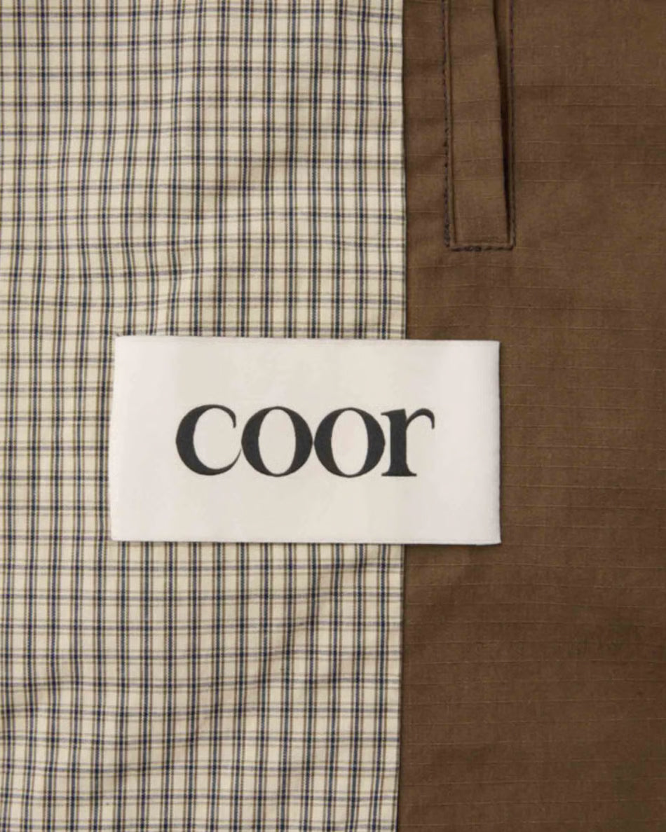 Giacca Stand Collar Waxed Cotton Dark Brown