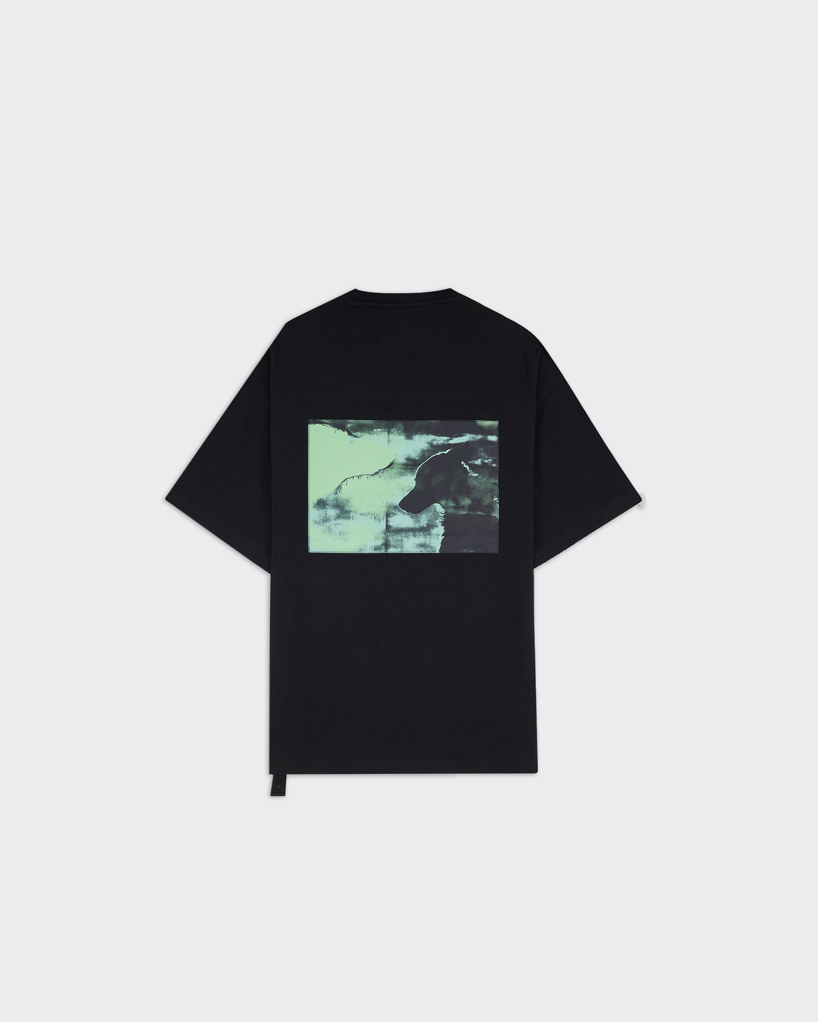 T-Shirt Oversize Dogs Print Nera