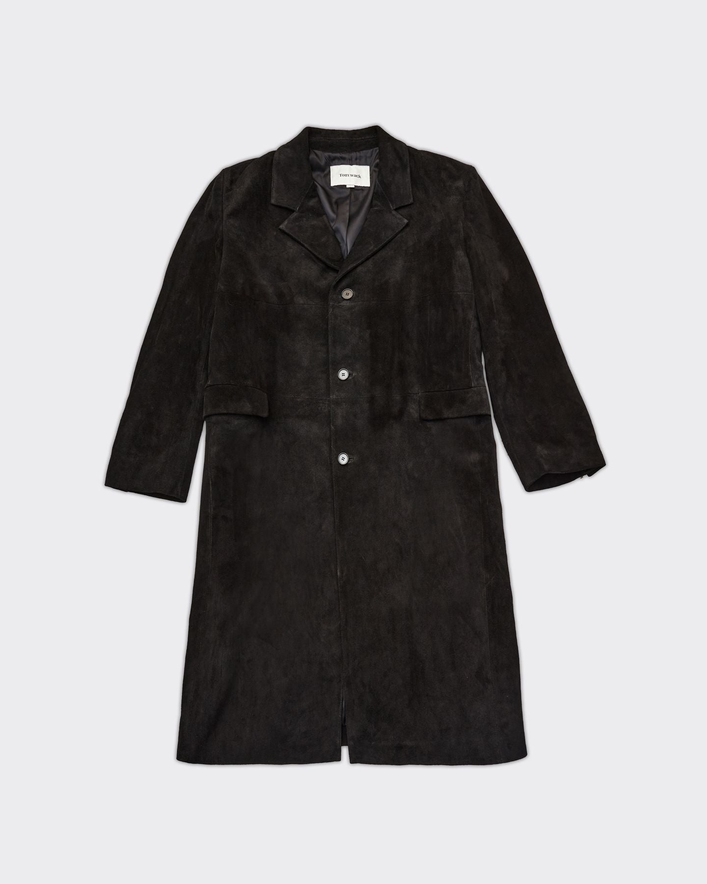 BREASTERD SINGLE SUEDE coat Black