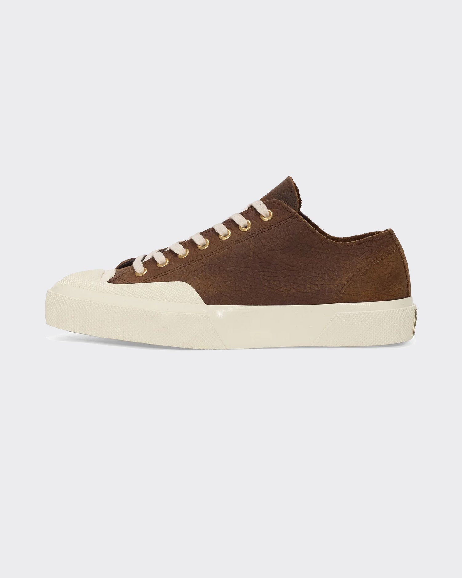 Sneakers 2432 Works Elephant Tumbled Leather Umber Marrone/Off-White