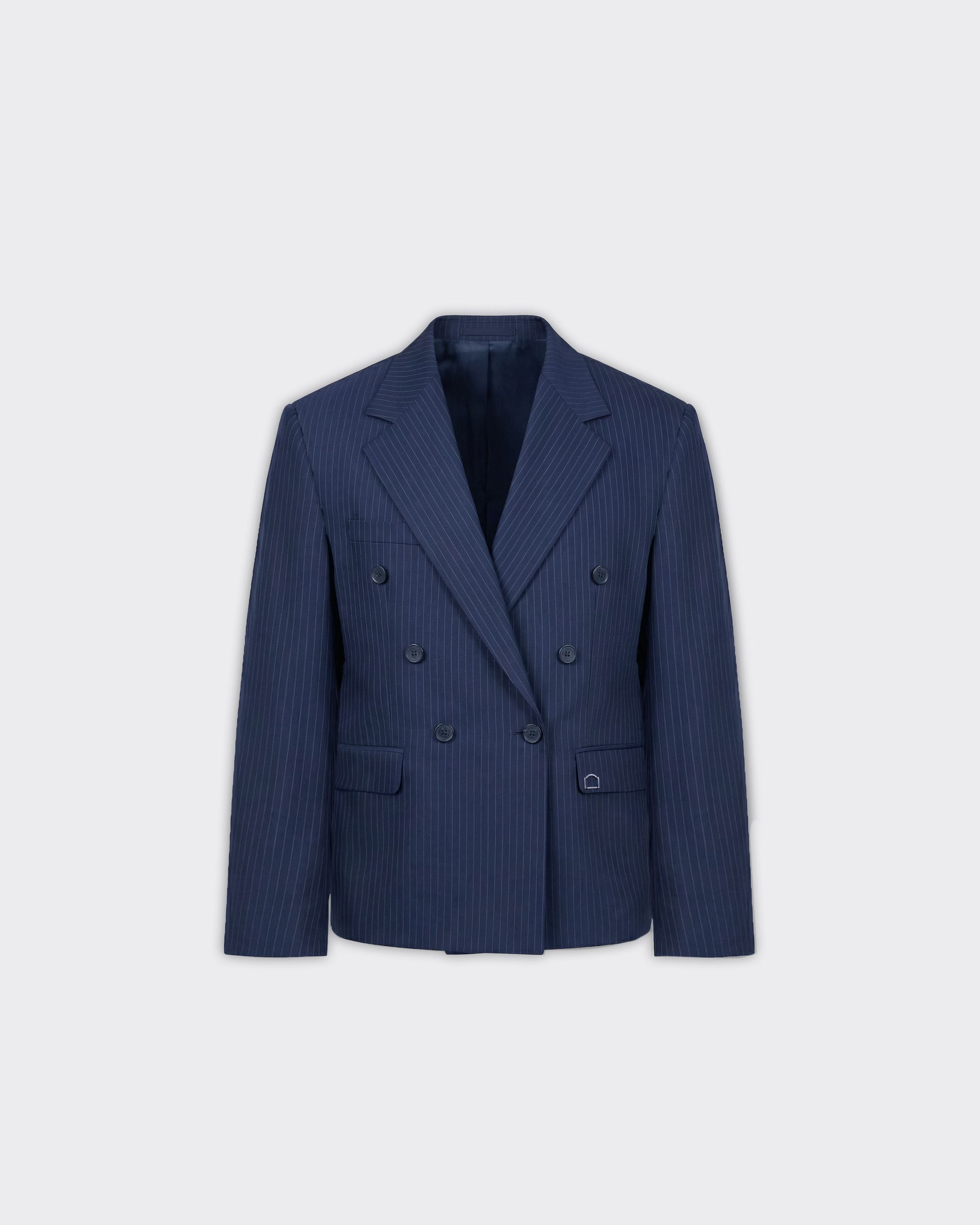 Blazer Signe Pinstripe Blu