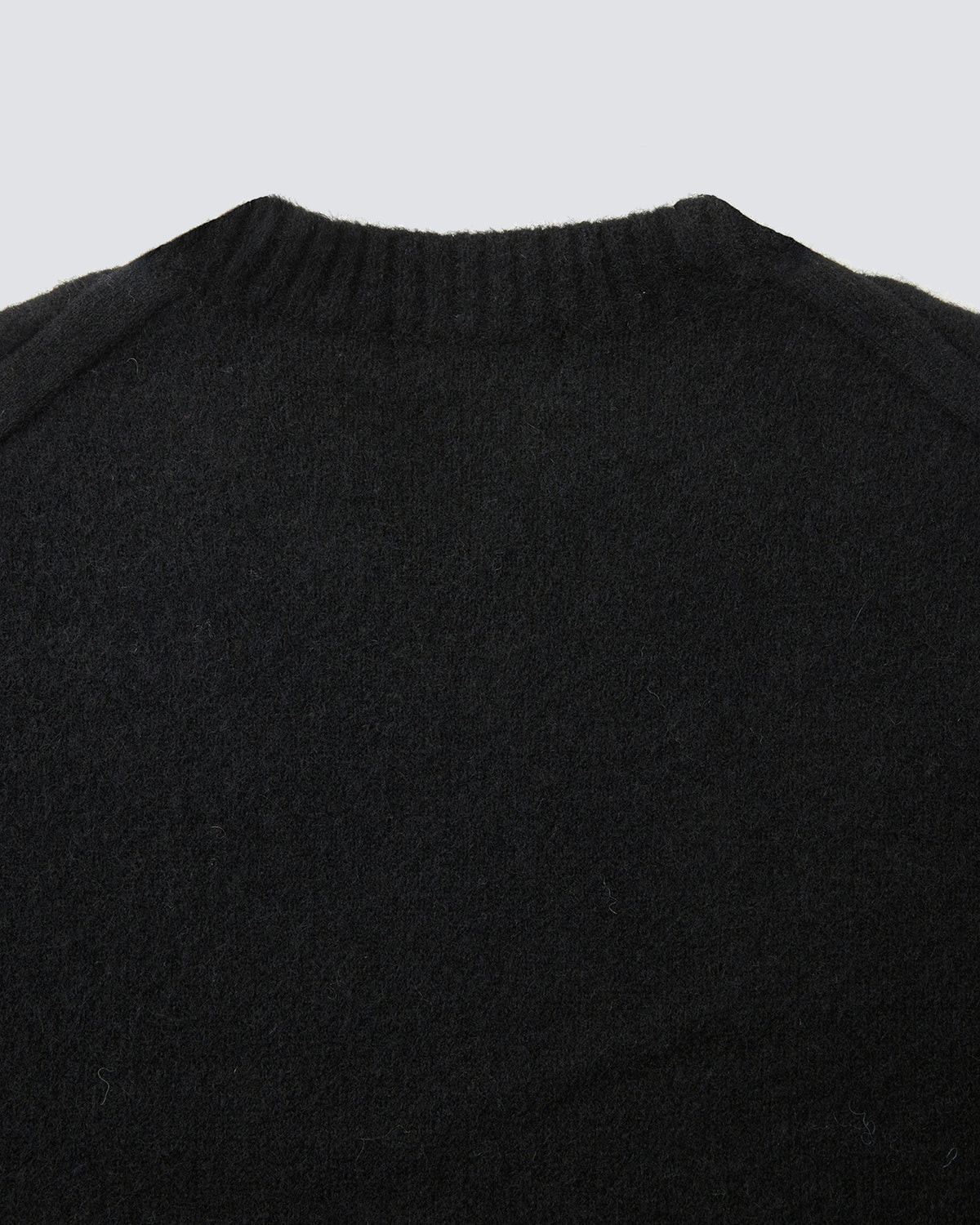 Maglione Wool Blend Hairy V-Neck Nero