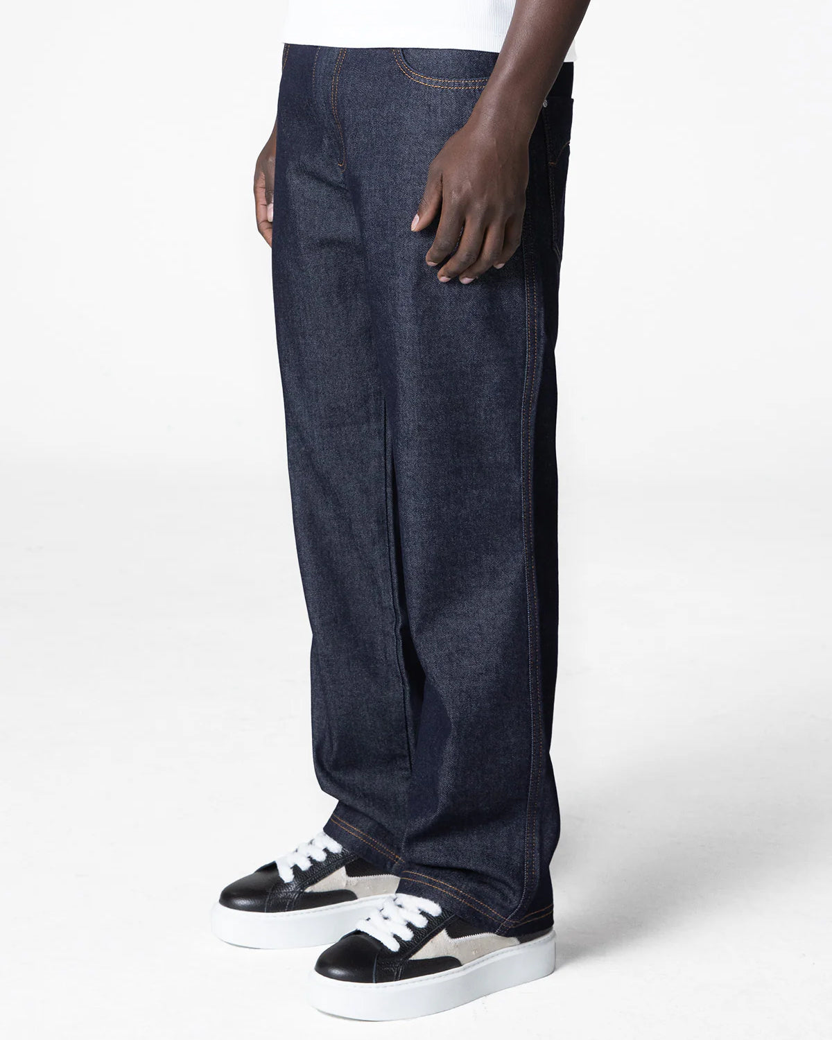 Jeans Essential Straight Fit Denim Raw Indigo