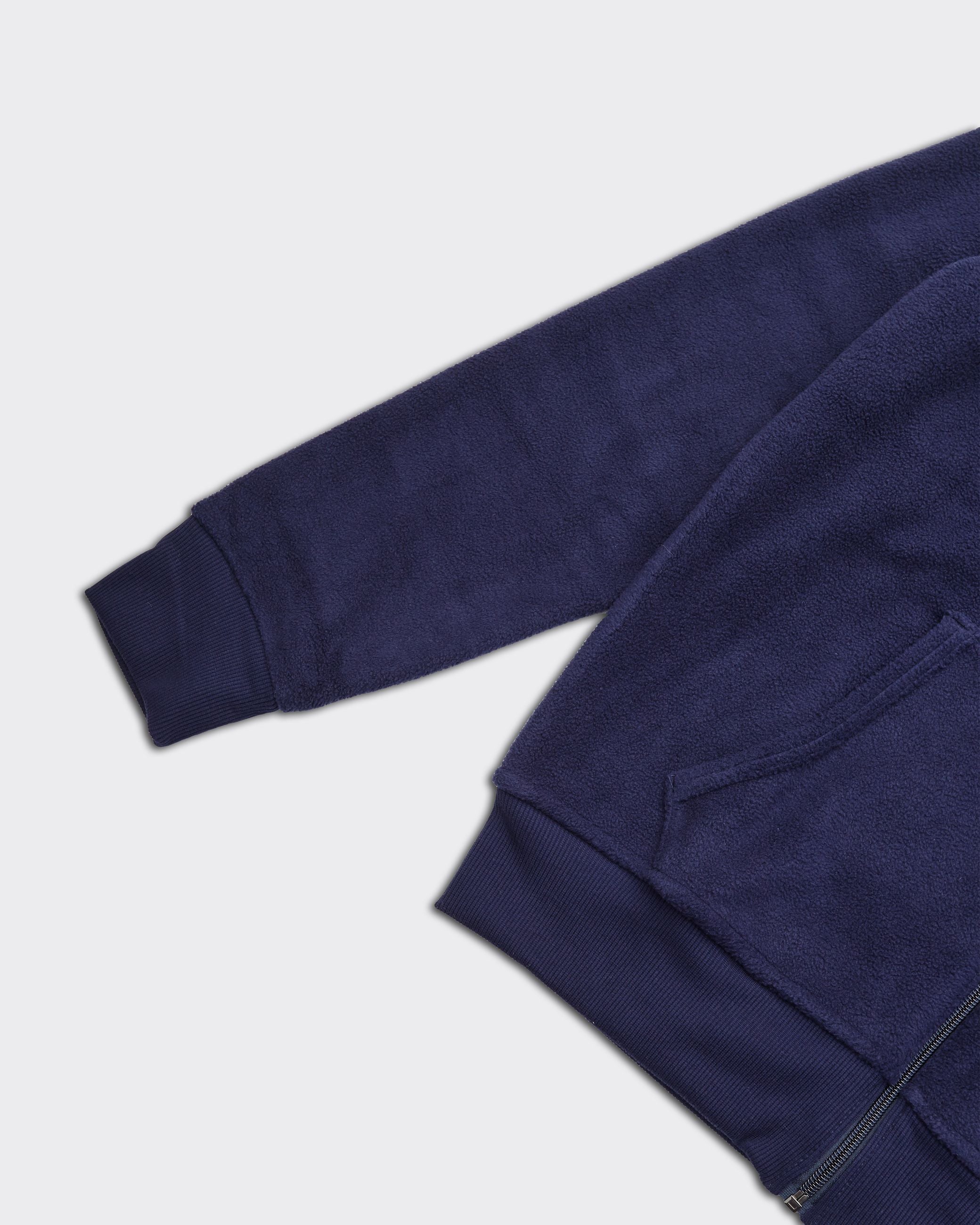 Felpa MOCK Zip Blu Navy