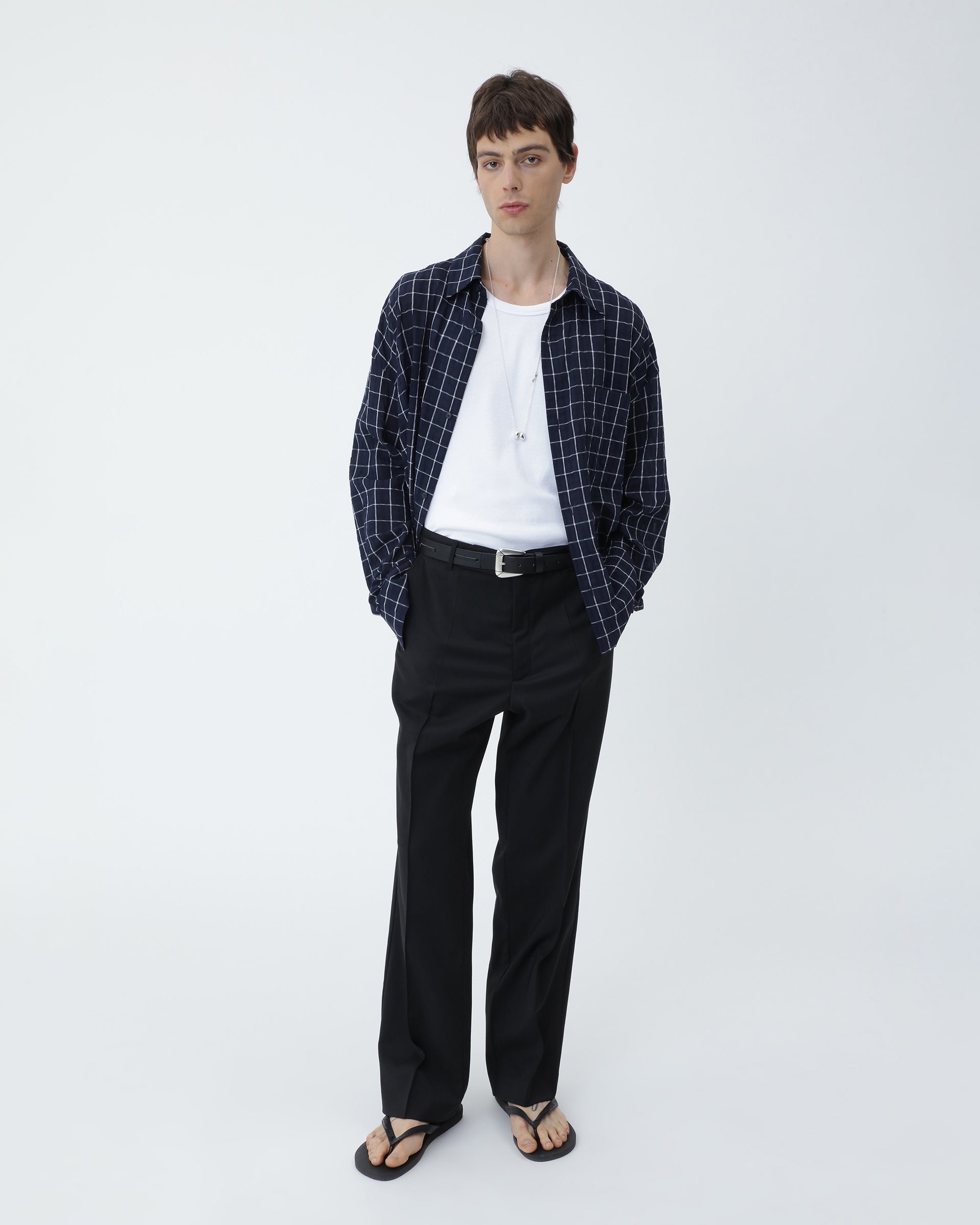 Camicia Maza Check Navy Blue