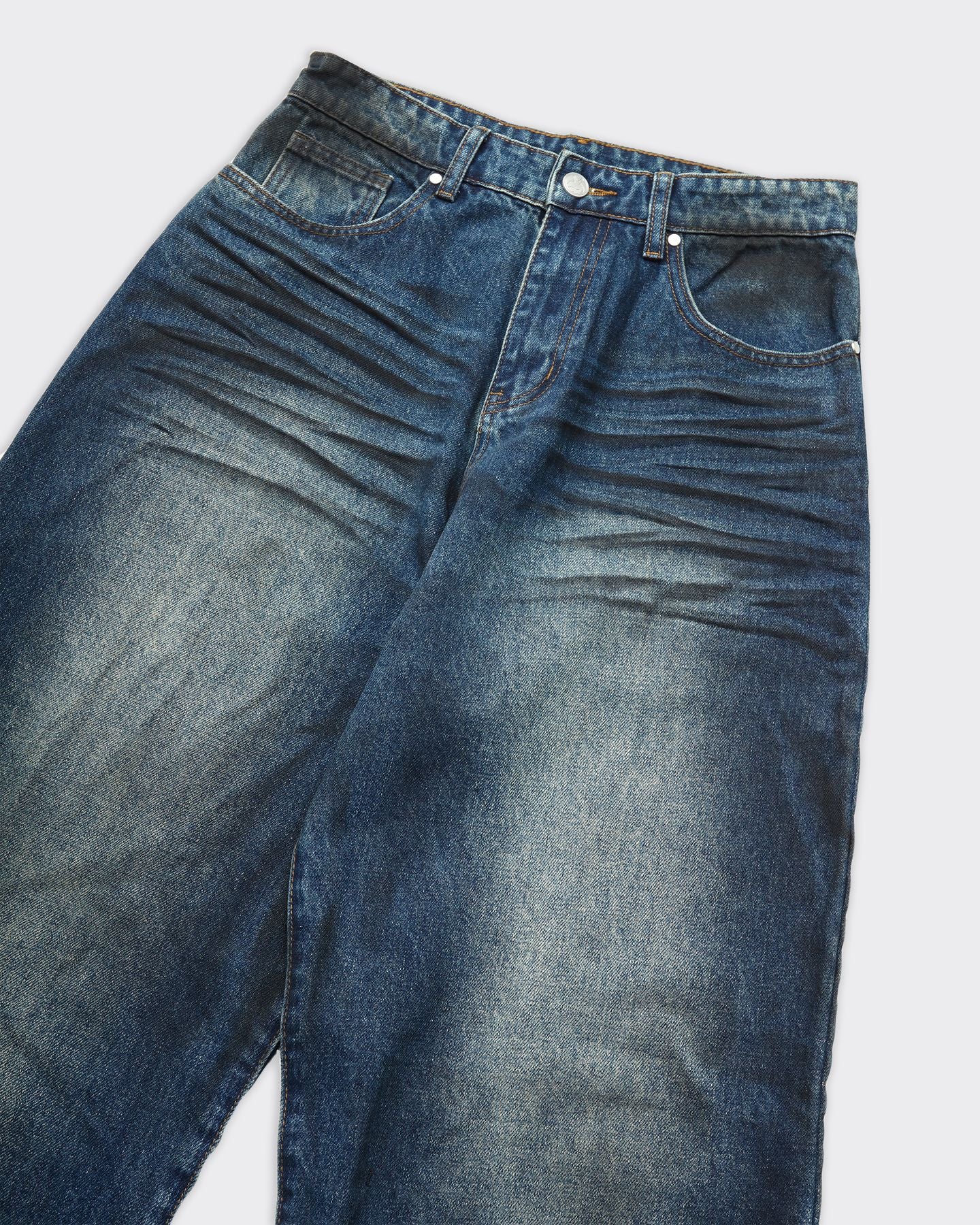 Blue Denim Baggie Trousers