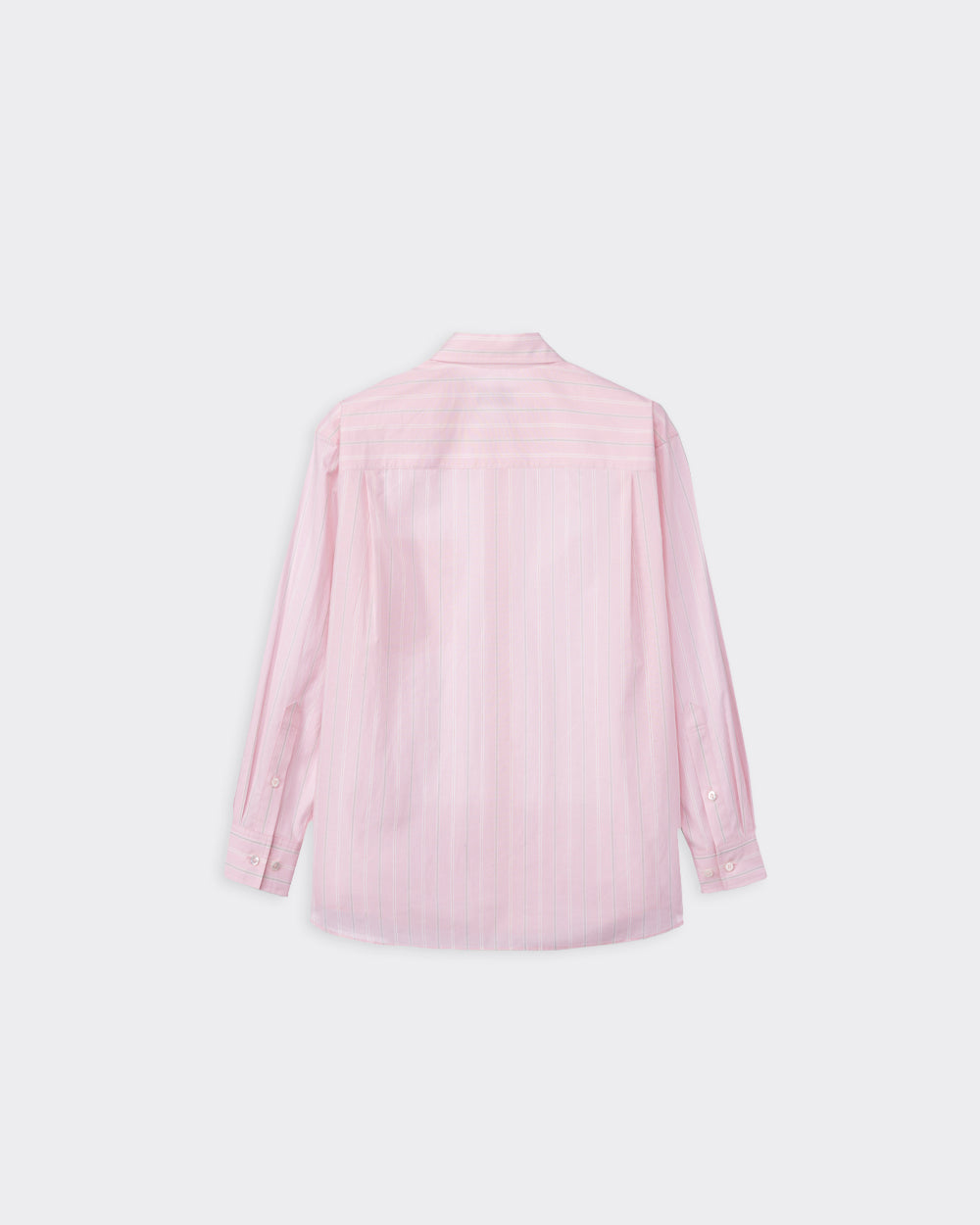 Camicia Unisex Oversized Striped Soft Rosa
