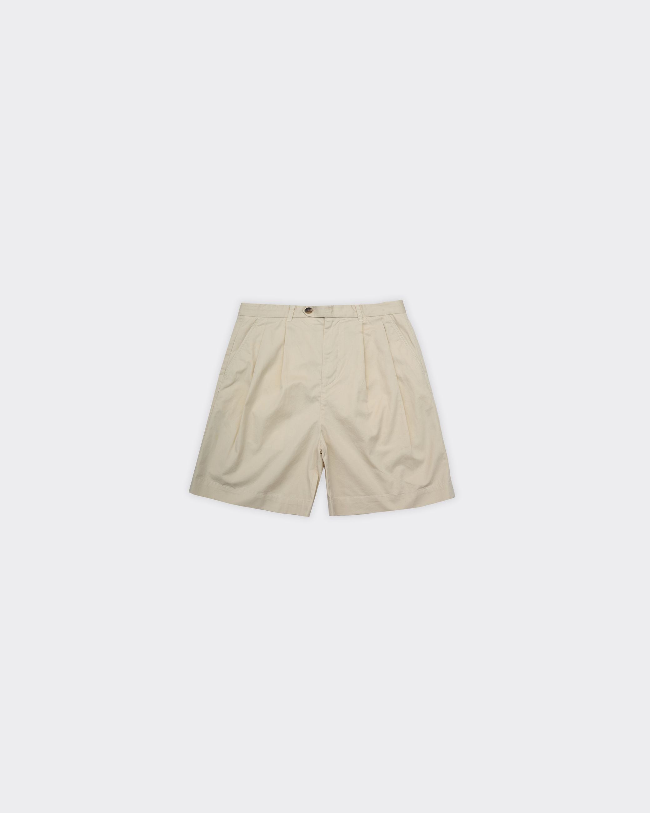 Shorts Adam Pleat Loose Beige
