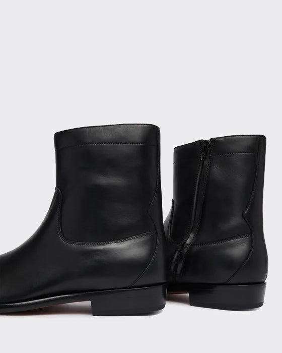 Stivaletti Owen Leather Zip Neri