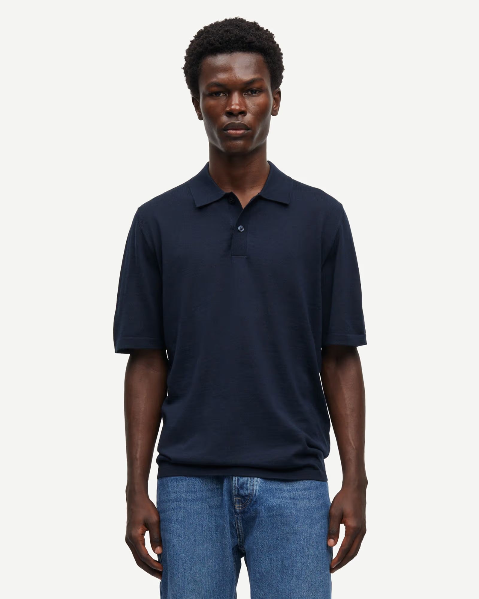 Polo Ss Sarowan Knit Blu