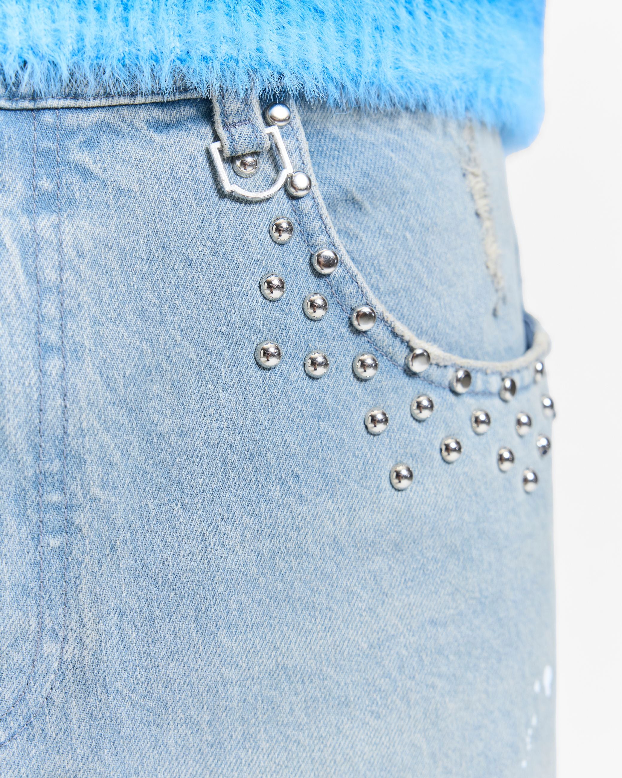 Jeans Studded Denim Light Blu