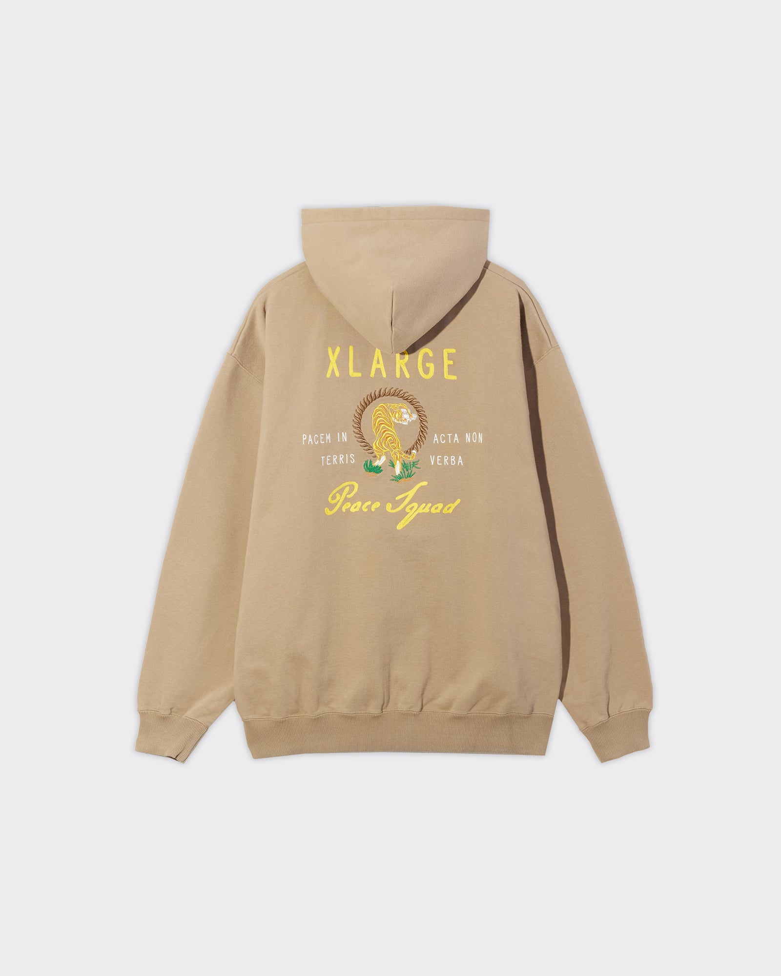 Felpa Con Cappuccio Peace Squad Zip Beige