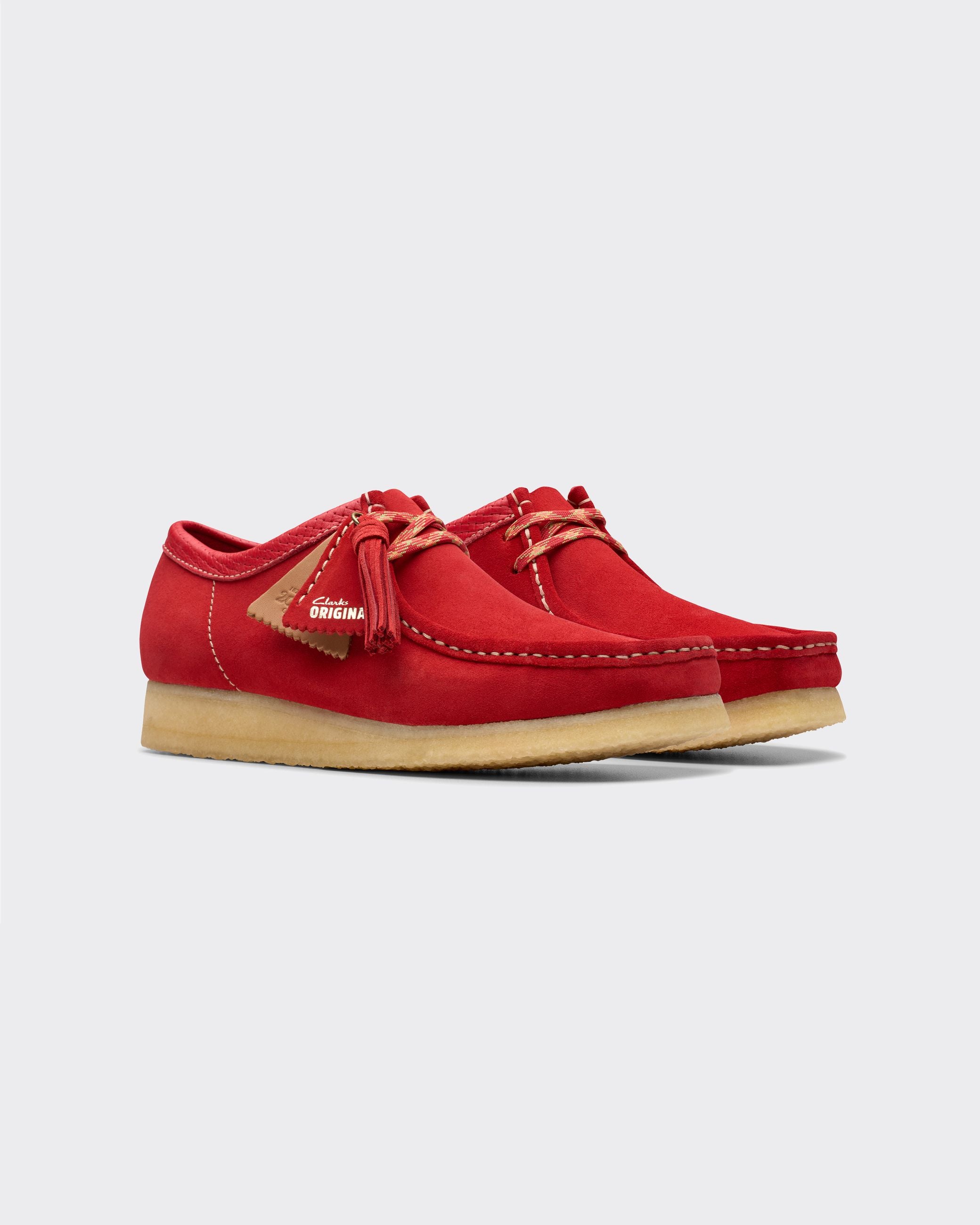 Sneakers Wallabee Suede Rosse