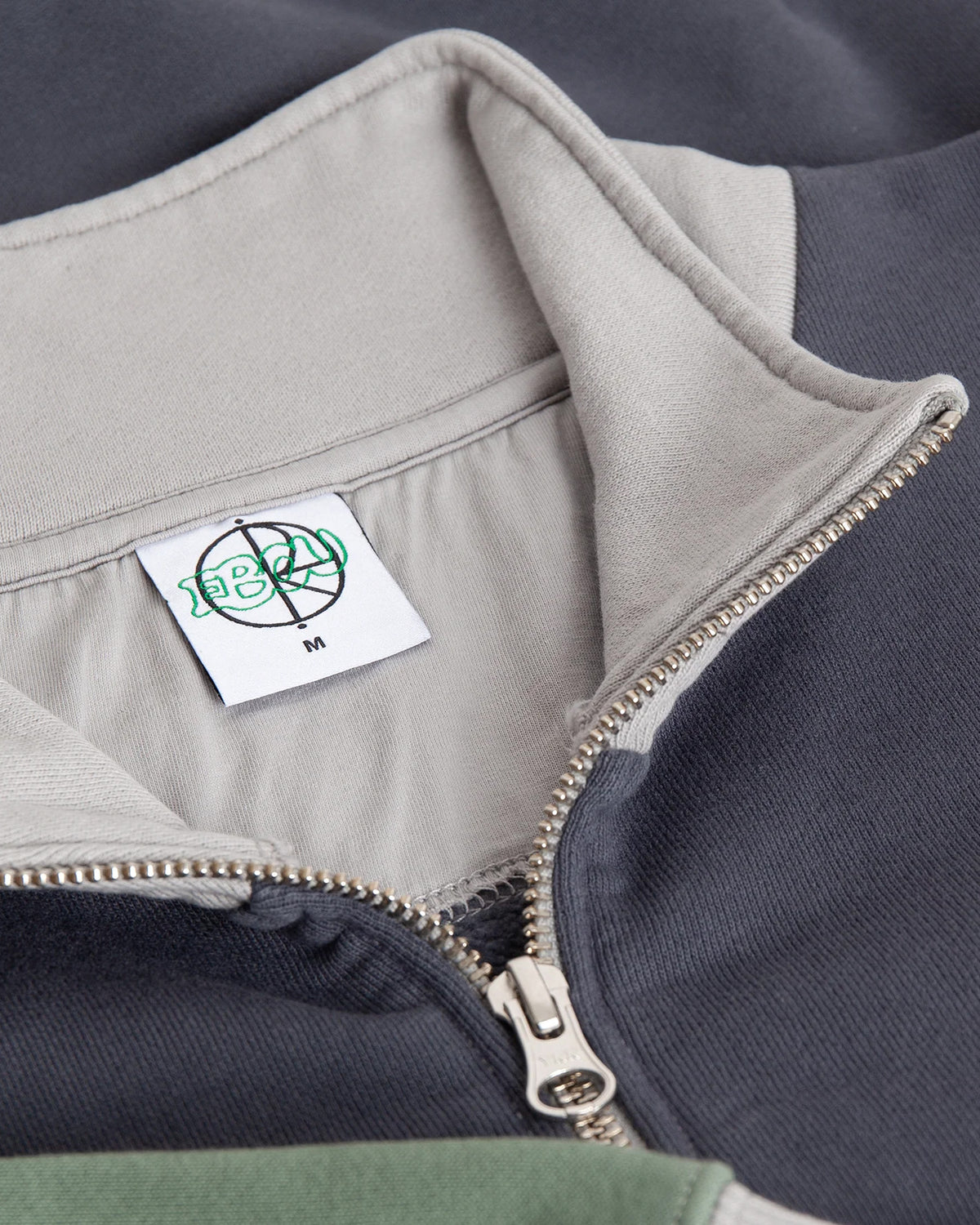 Felpa Half Zip Polar x Ebou Sanyang Frankie Tribal Grey Blue/Silver