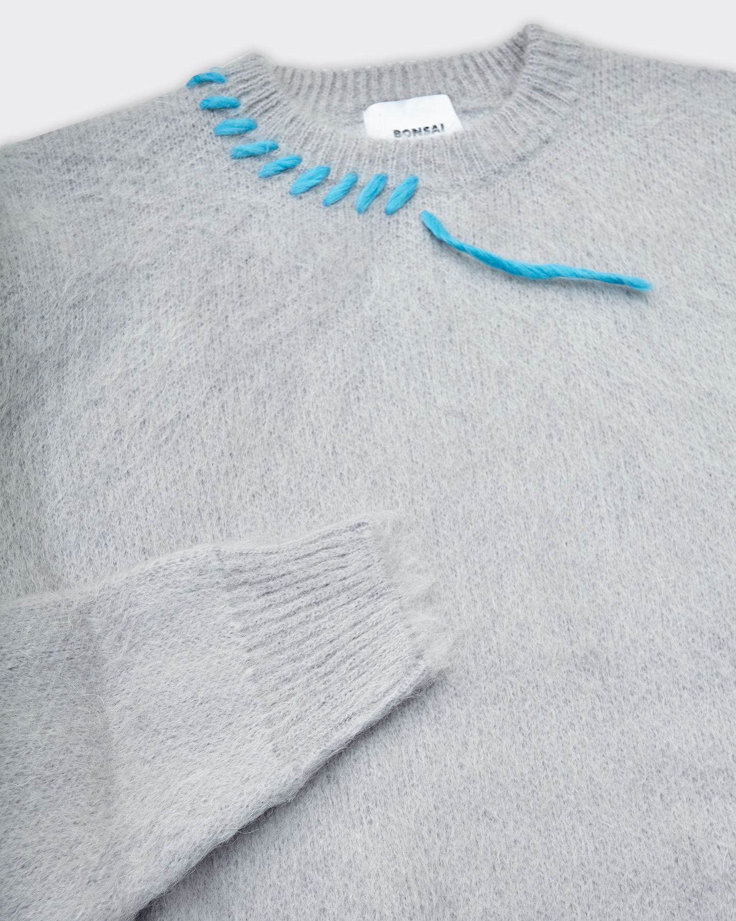 MOHAIR KNIT JUMPER GREY