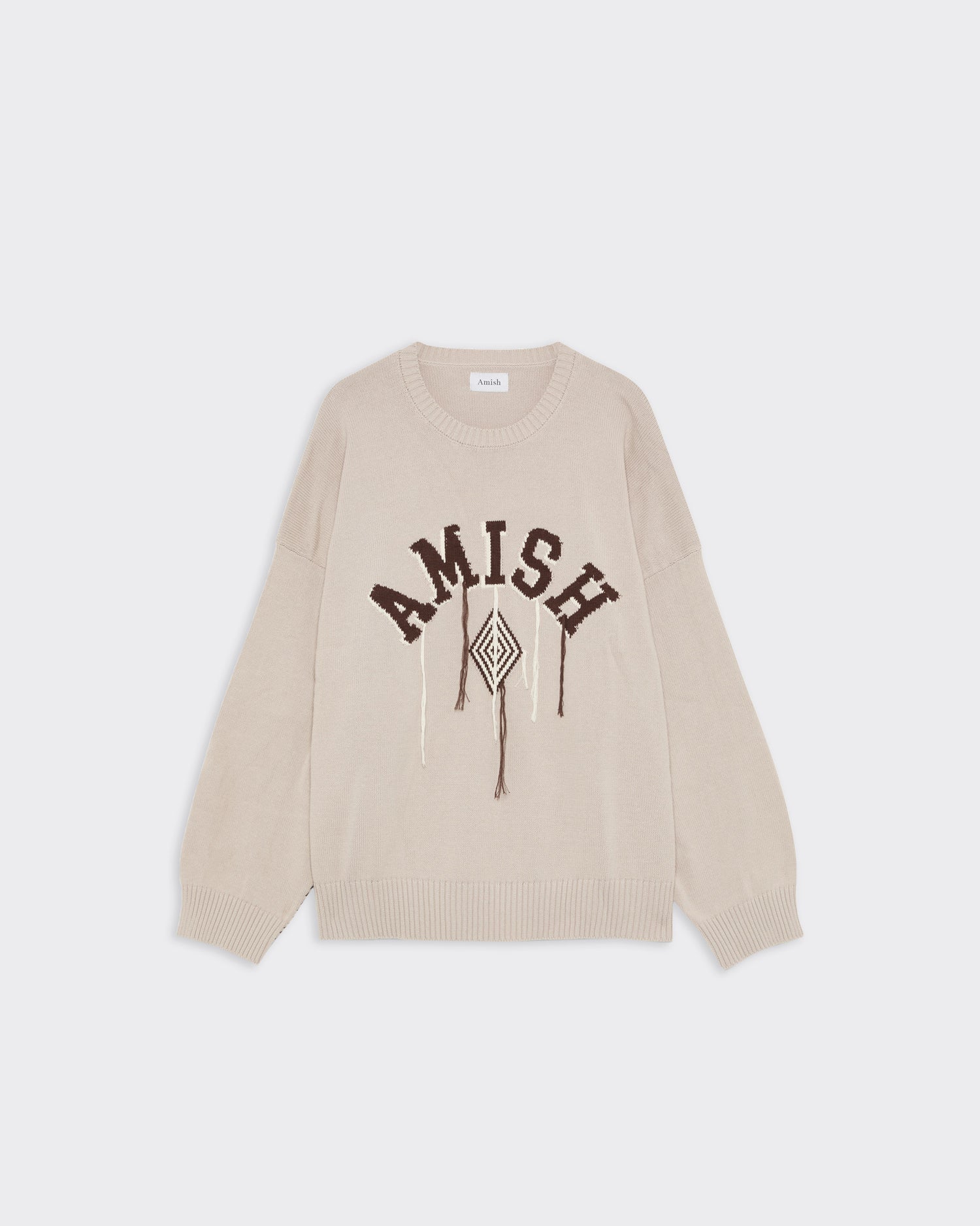 Maglione Crewneck Fray Stone/Walnut