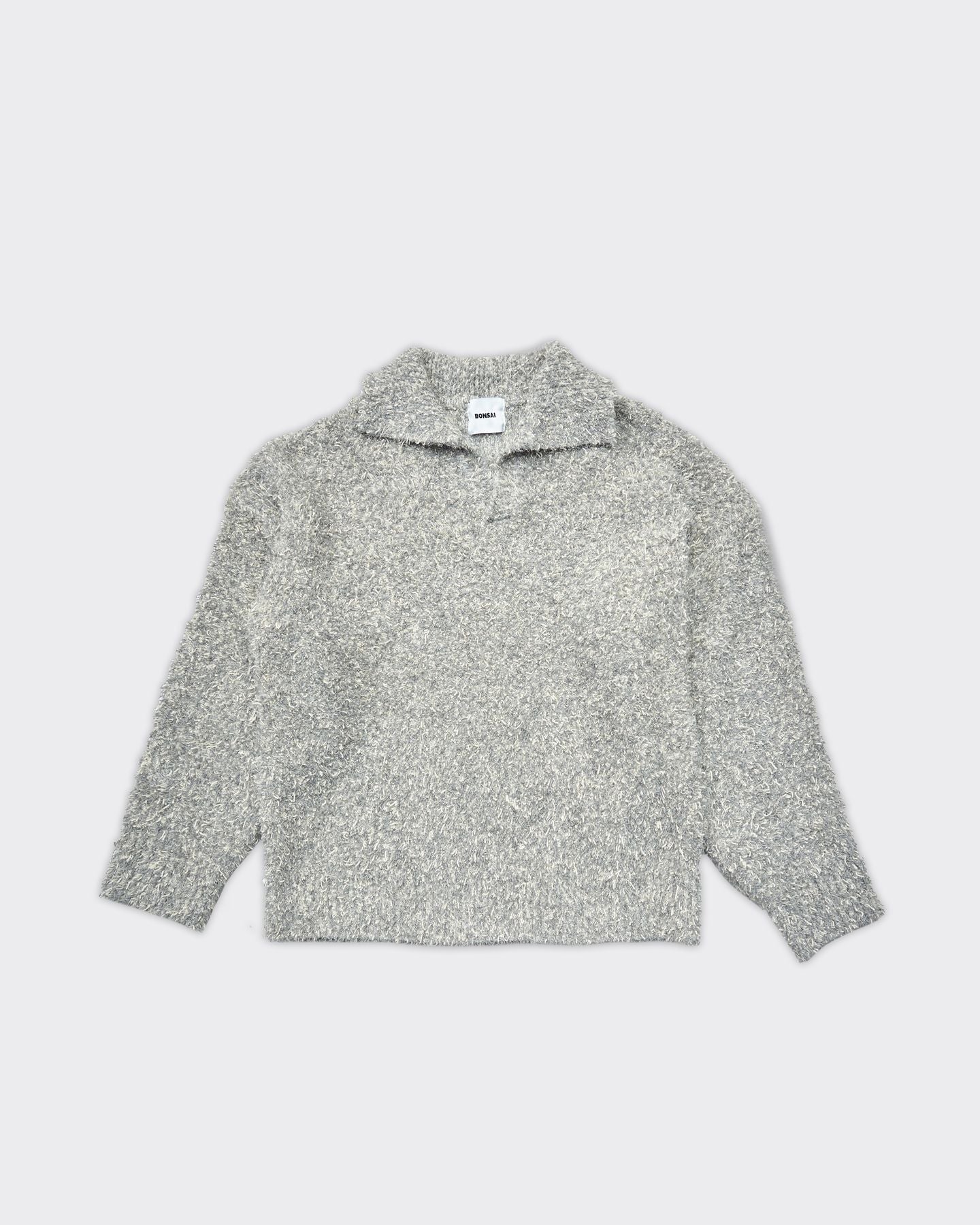 OVERSIZED KNIT Polo Grey