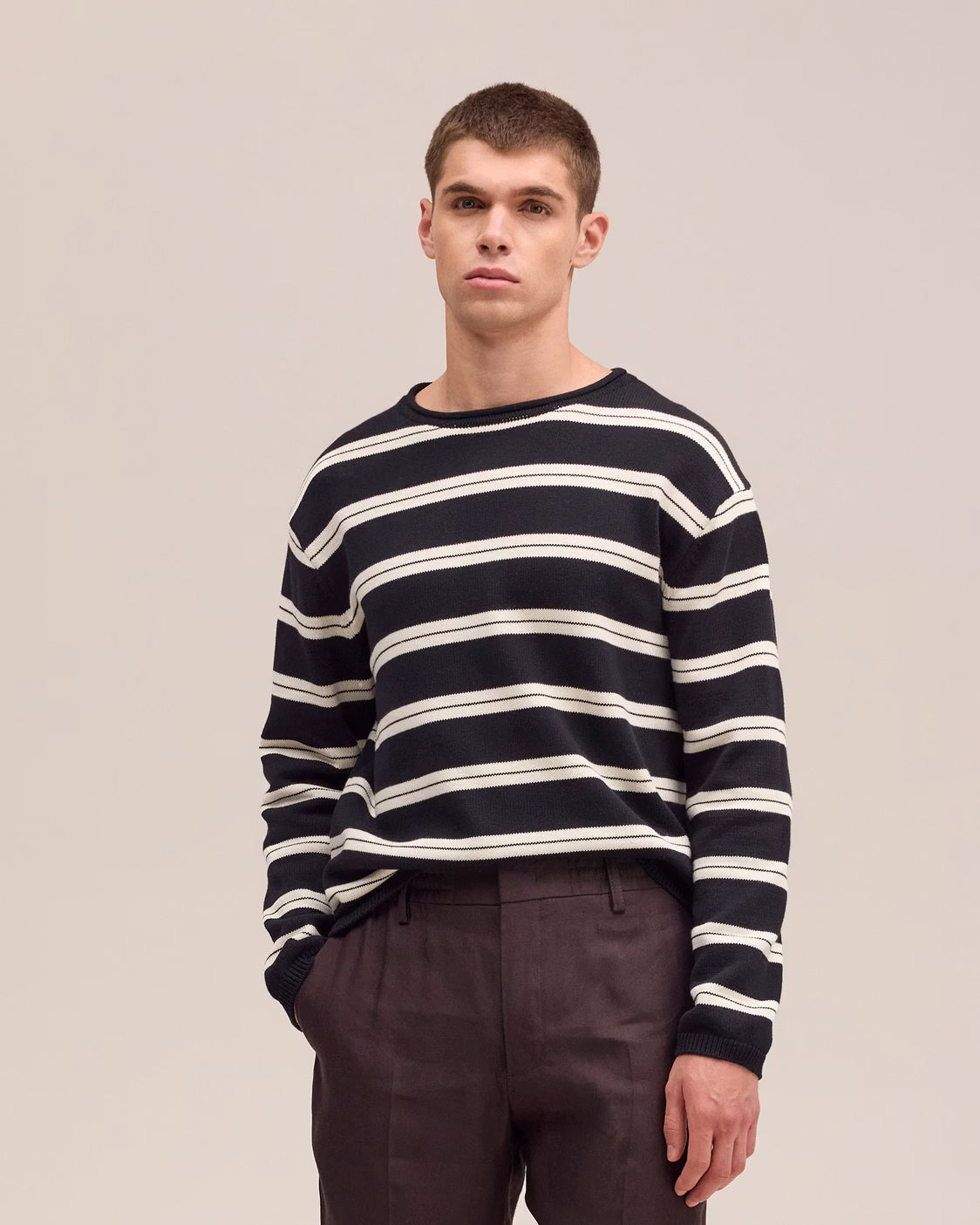 Crewneck Sailor Stripes Nera