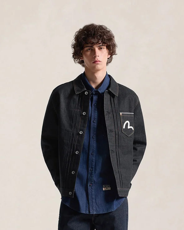Giacca Whale Emb Denim Rinse Indigo
