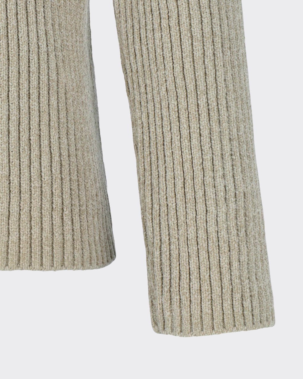 Maglione Ribbed Velvet Knit Beige