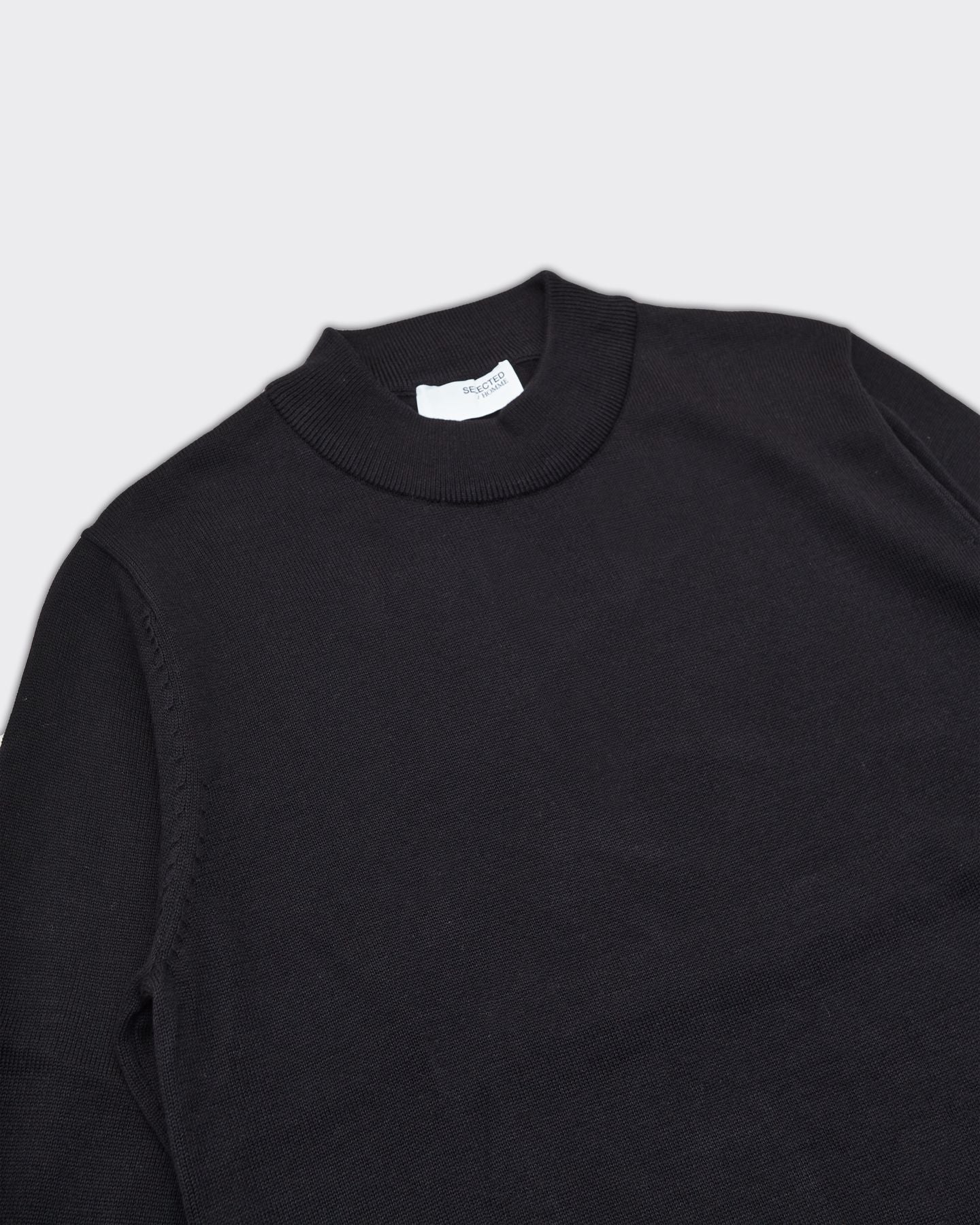 ROBERT KNIT MOCK NECK Nero