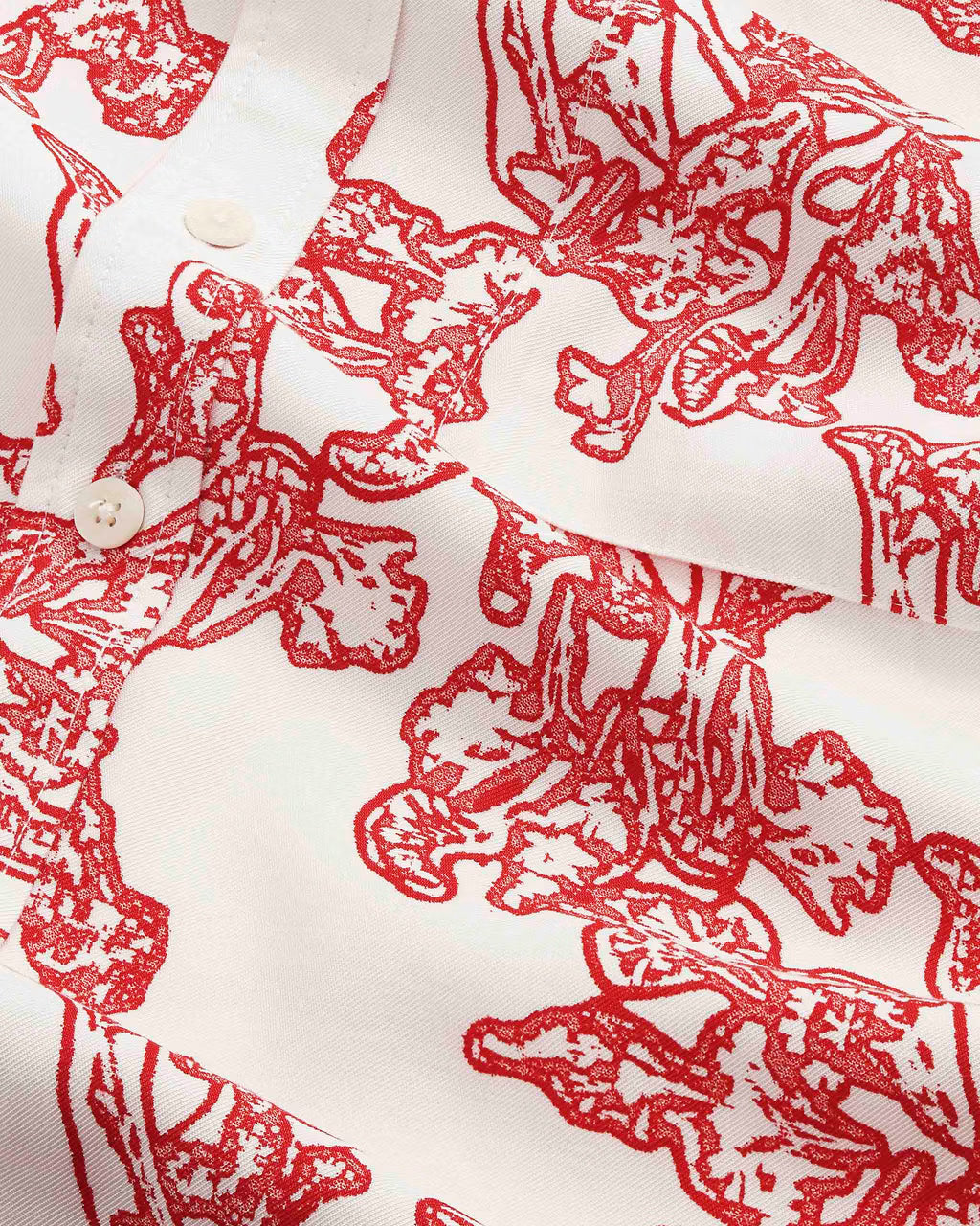 Camicia Ss Deon Print Avorio