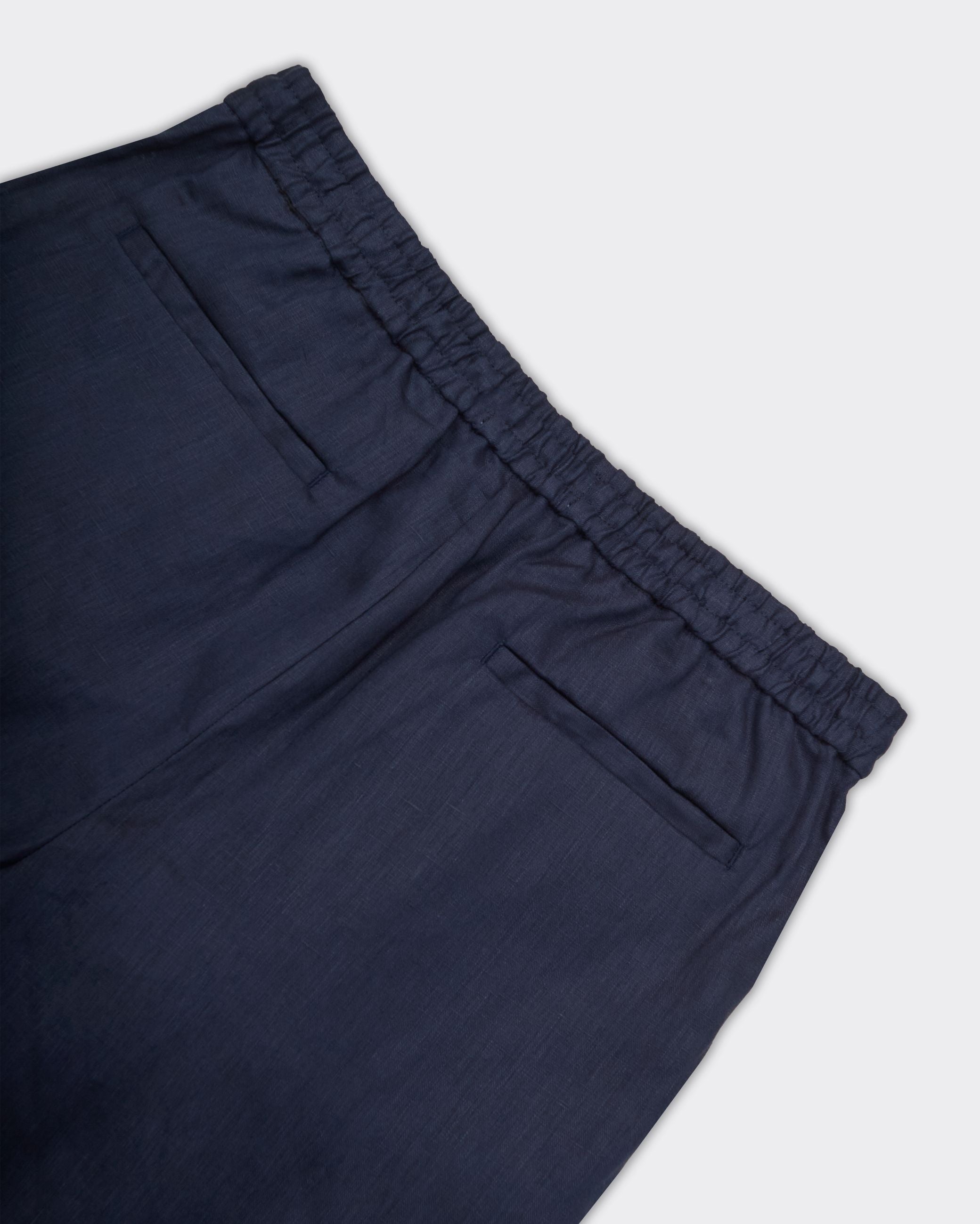 Bermuda Wyatt Loose Linen Blu