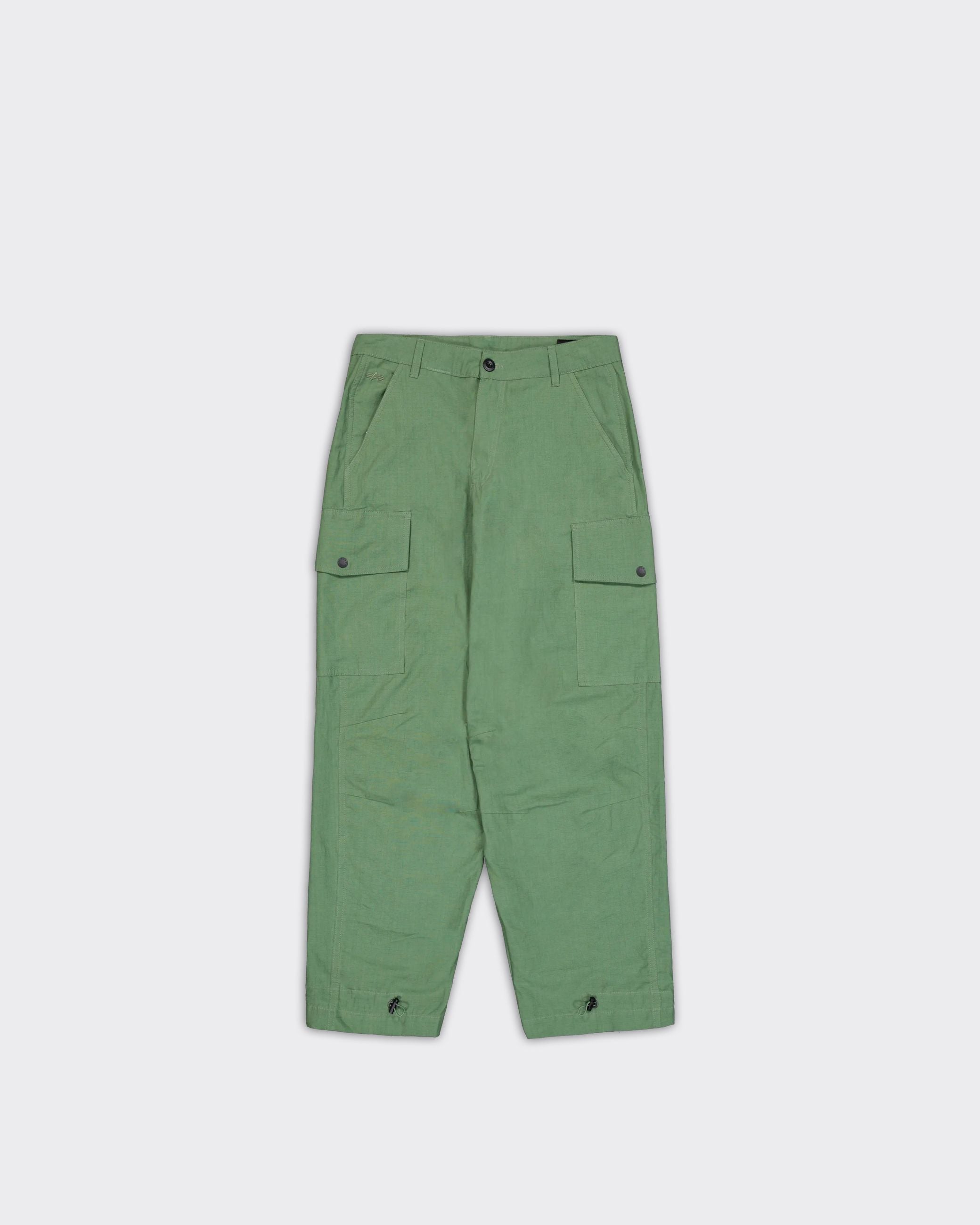 Vintage Green Ripstop Cargo Trousers