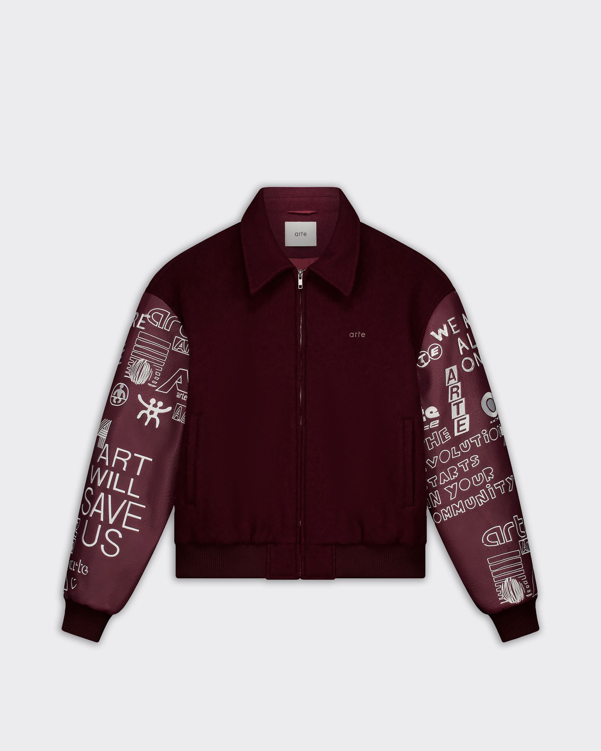 Giacca Varsity Graffiti Bordeaux