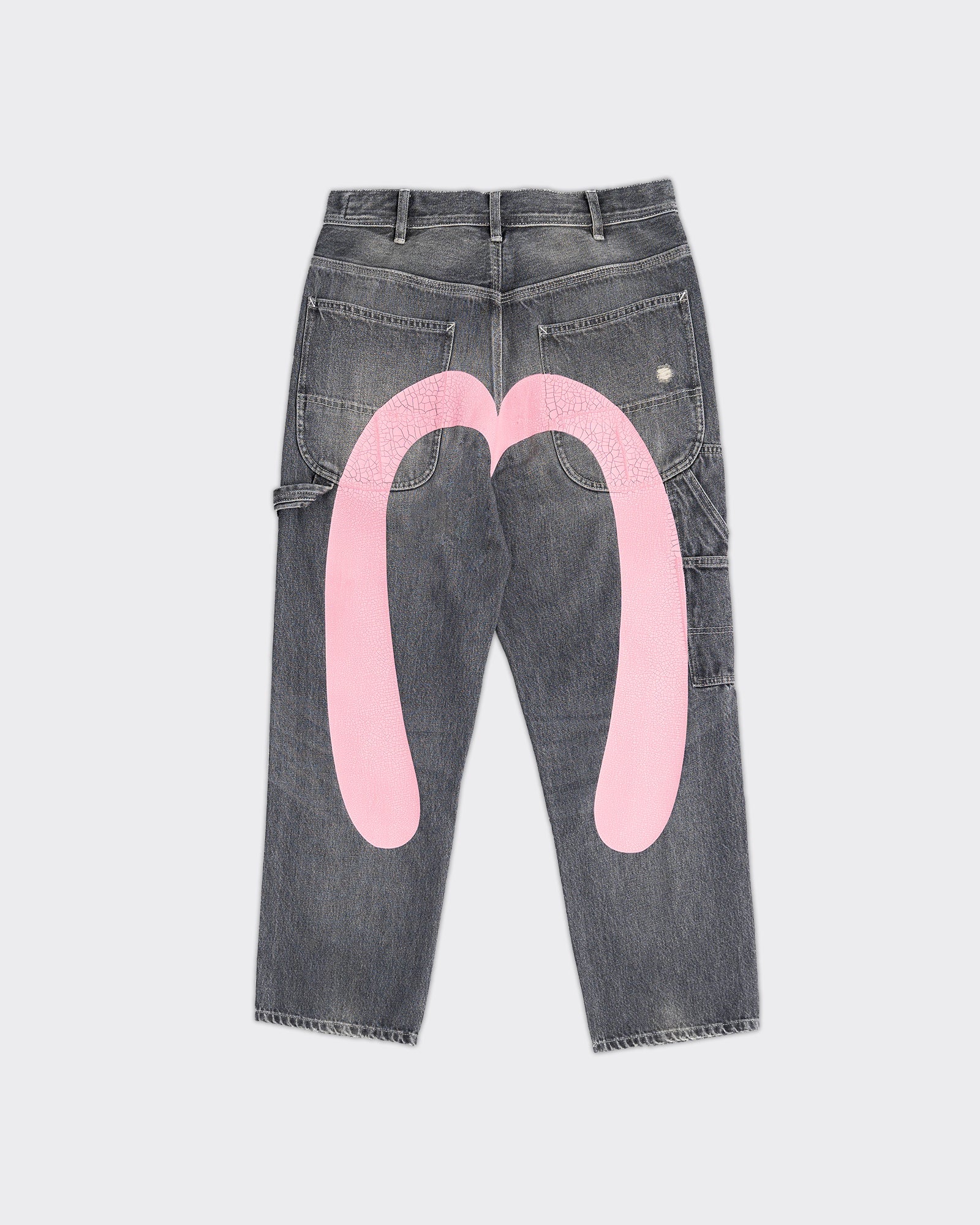 Jeans Vintage Patchwork Denim Grigio