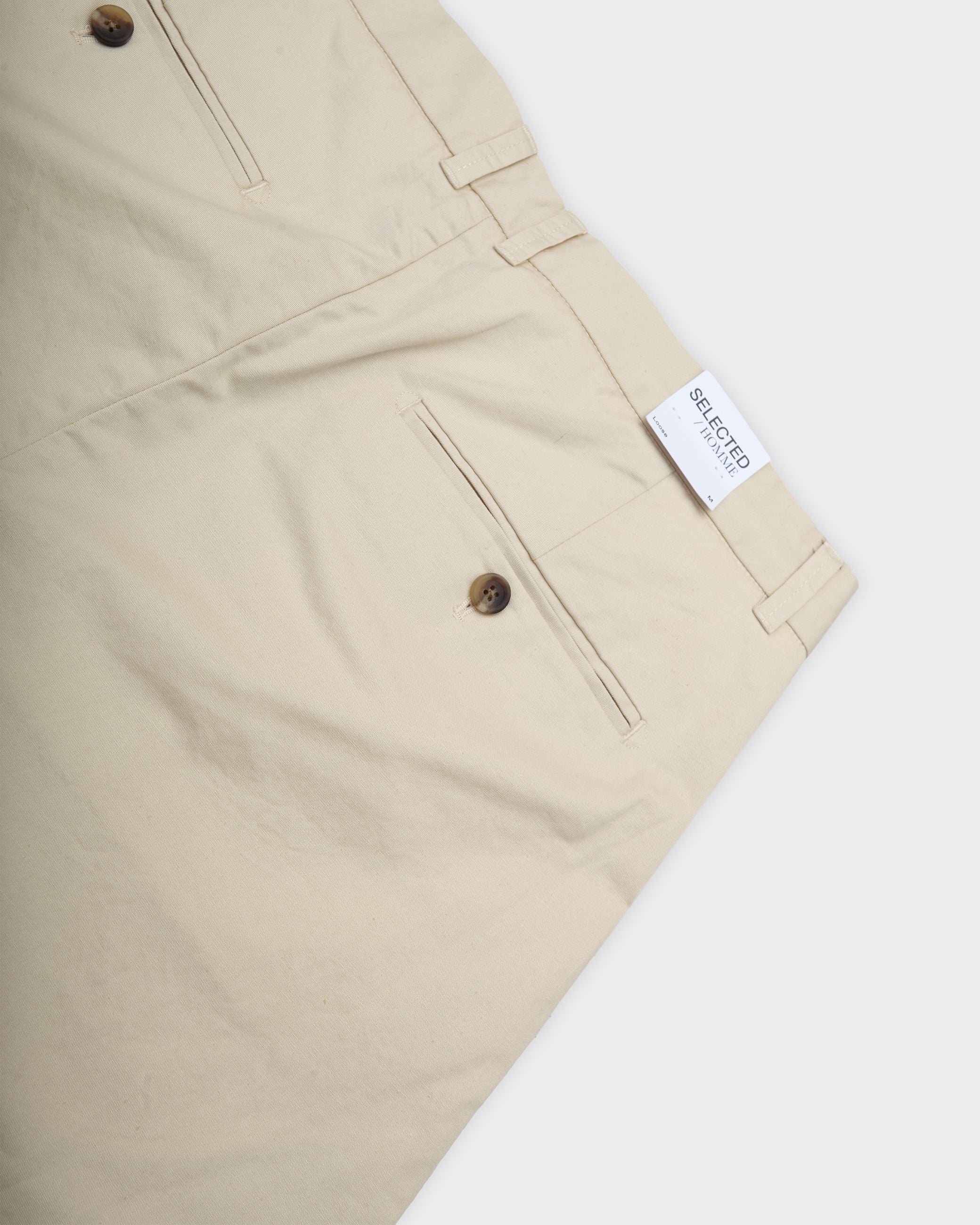 Shorts Adam Pleat Loose Beige