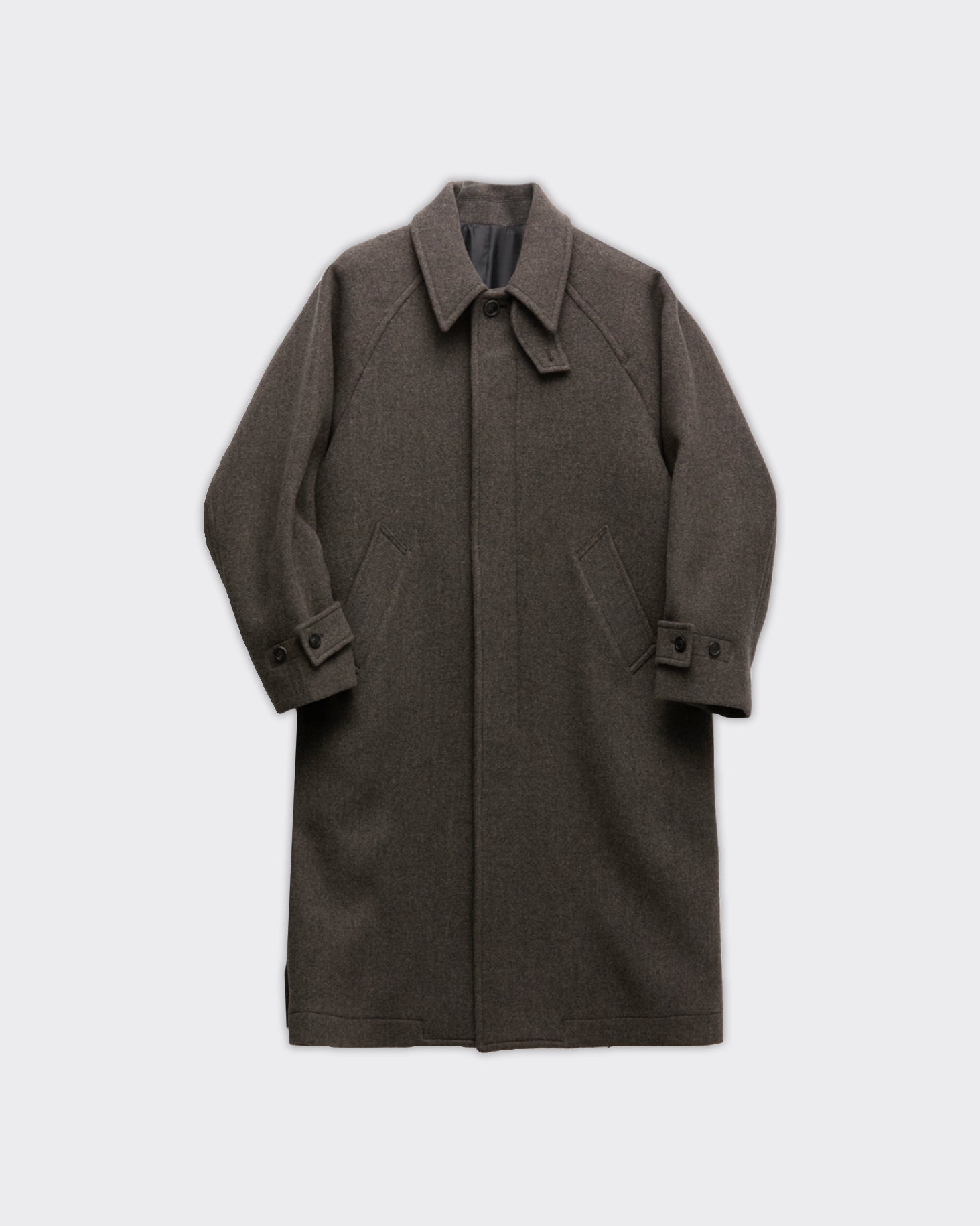 Cappotto Cashmere Balmacaan Dark Soil Grey