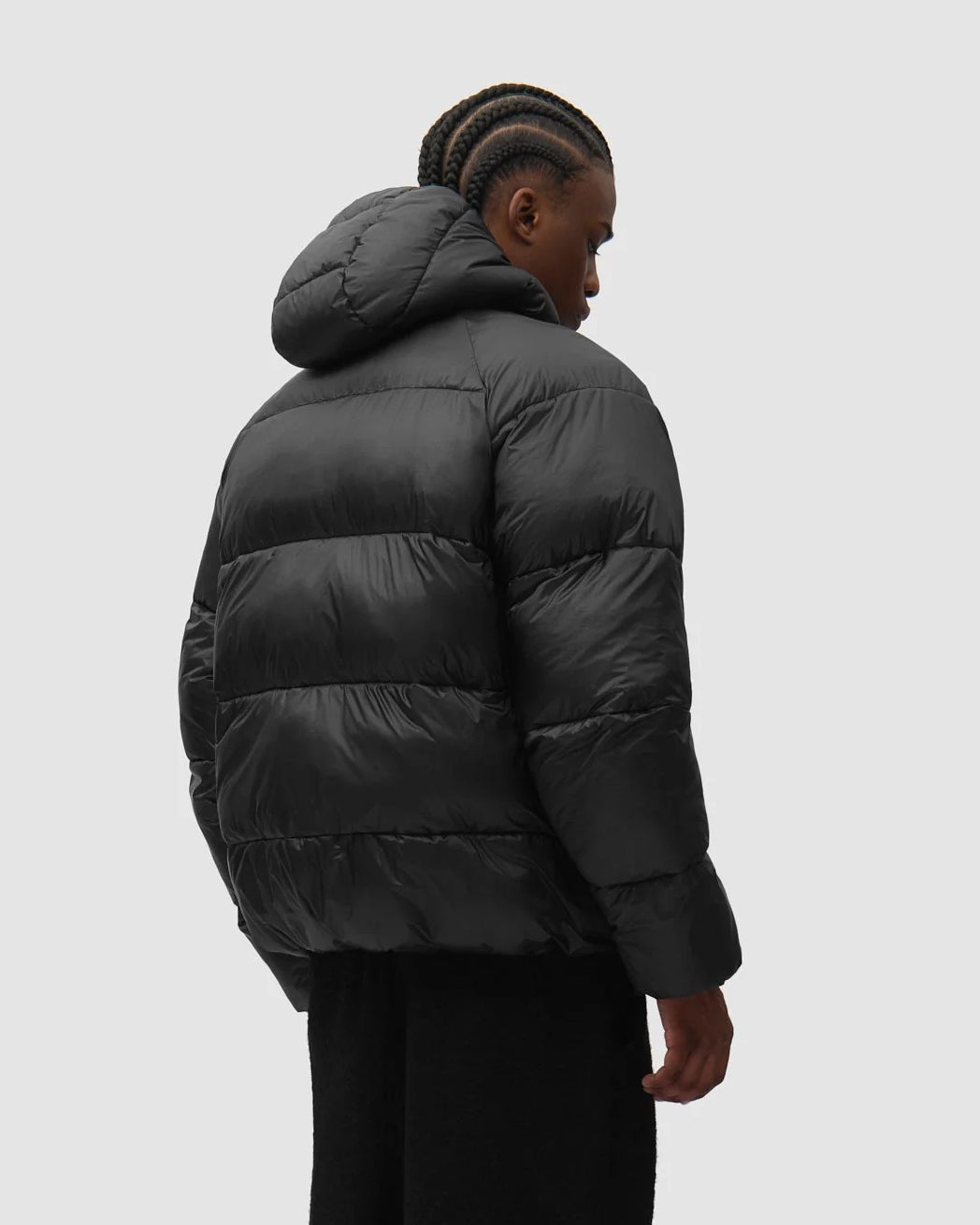 Giacca Ripstop Hooded Puffer Nera