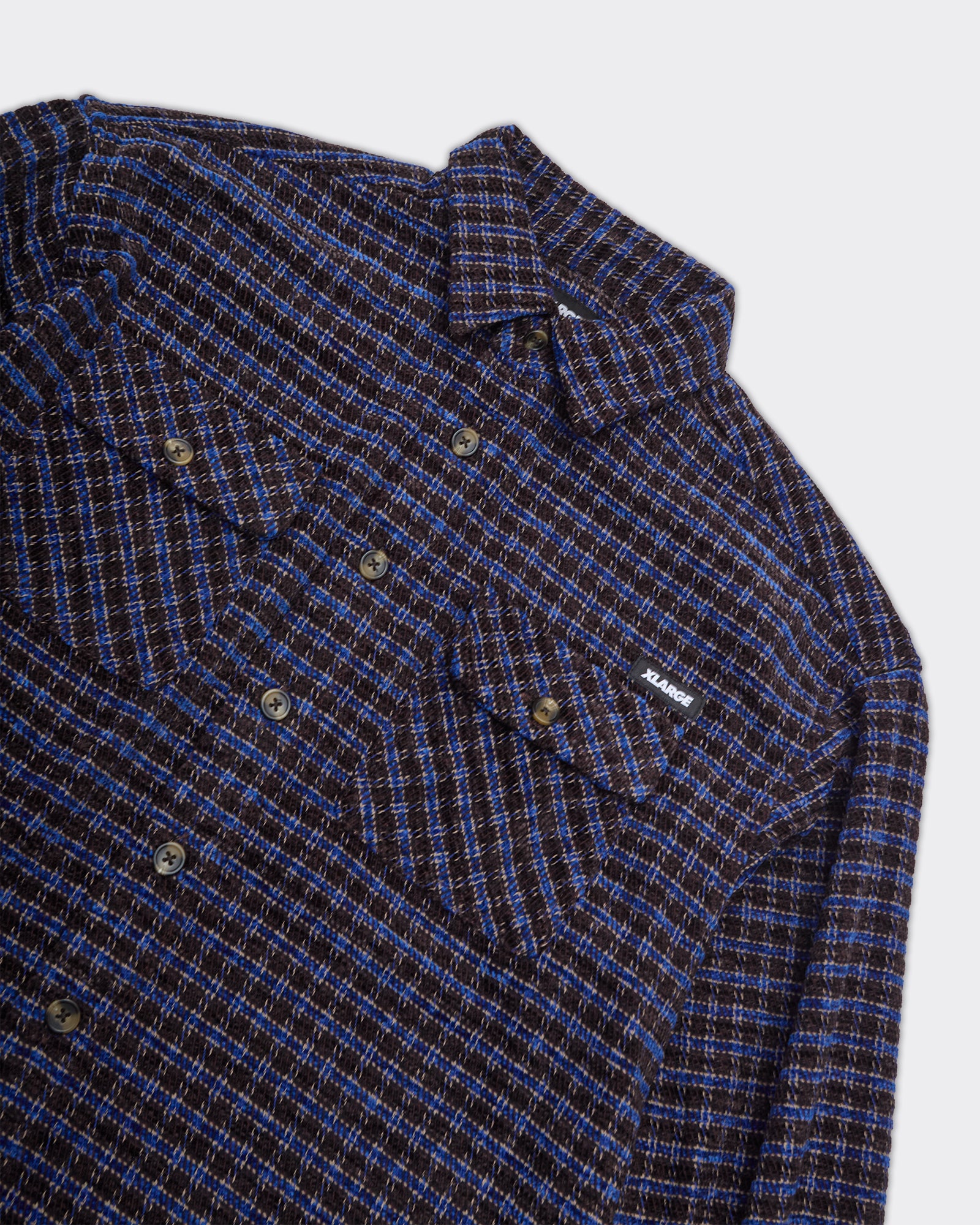 Camicia Plaid Check Marrone/Blu