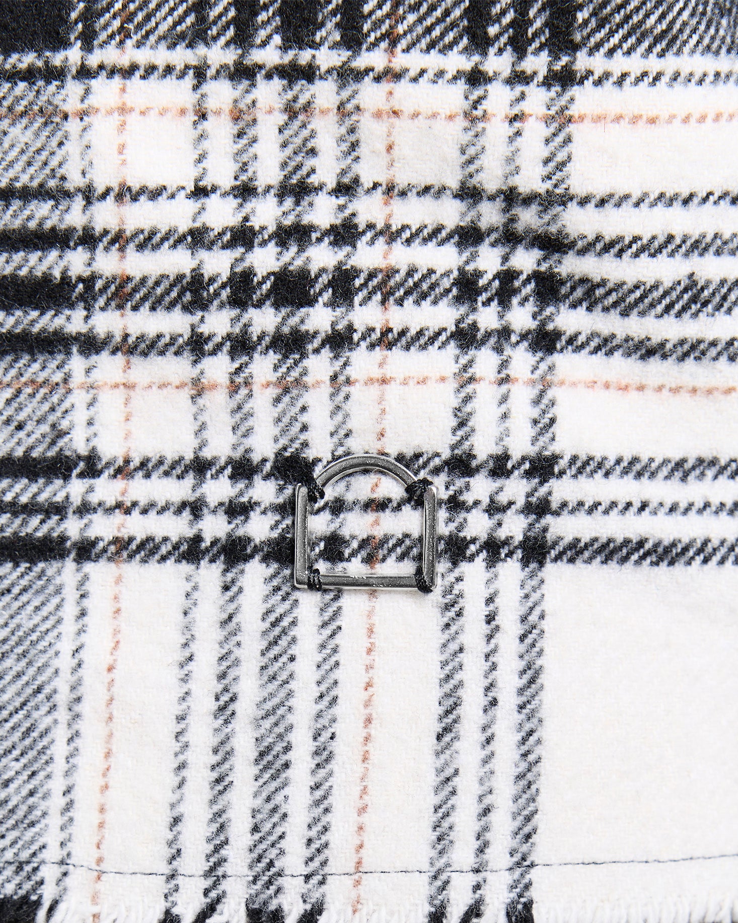Camicia Flannel Creative Dept Logo Bianca/Nera