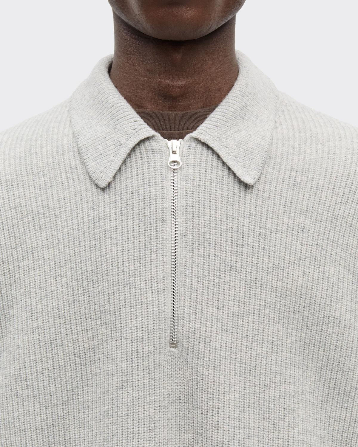 Polo Saisaks Half Zip Grey Melange