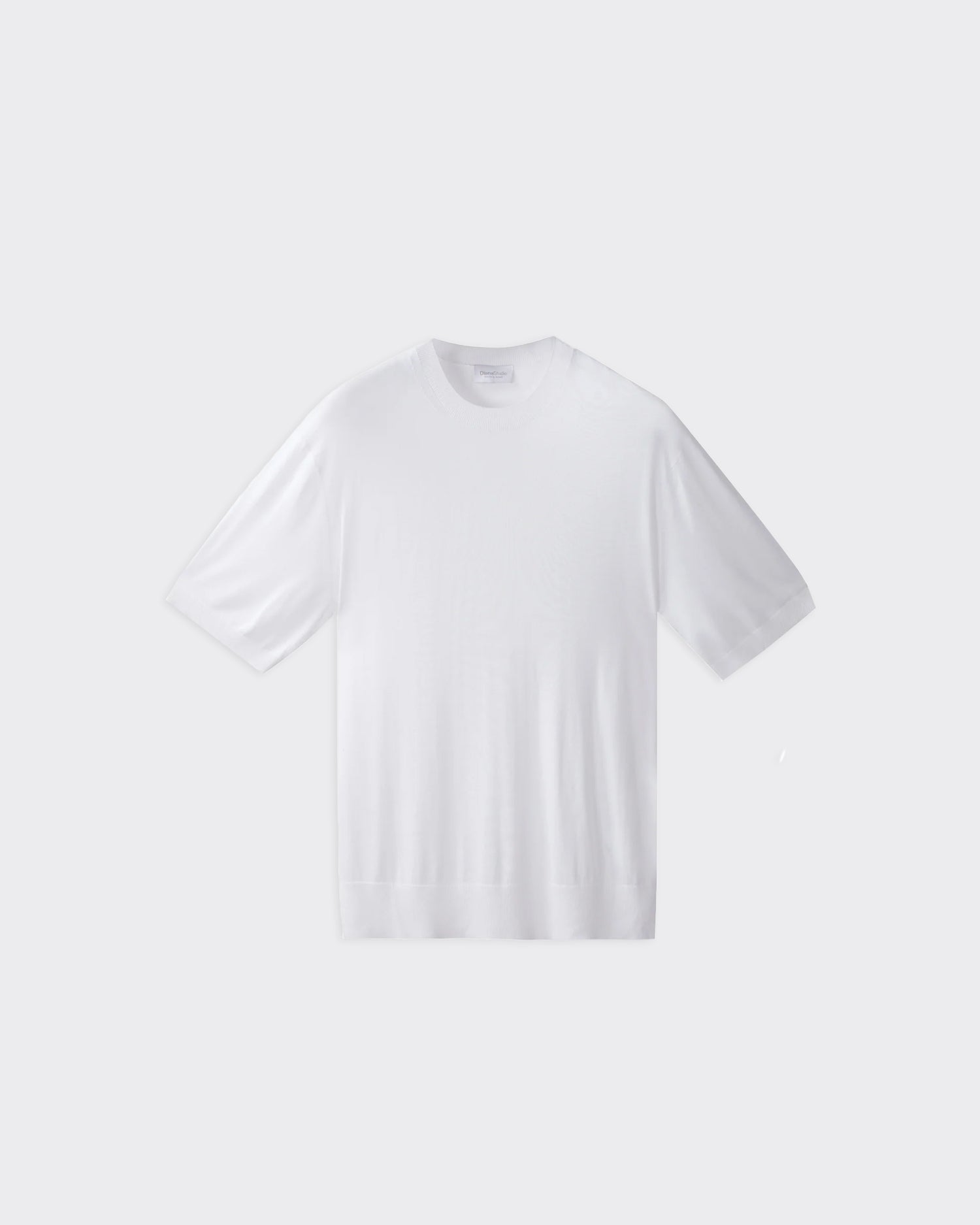 T-Shirt Manica Corta Rasata Micromodal e Seta Bianca