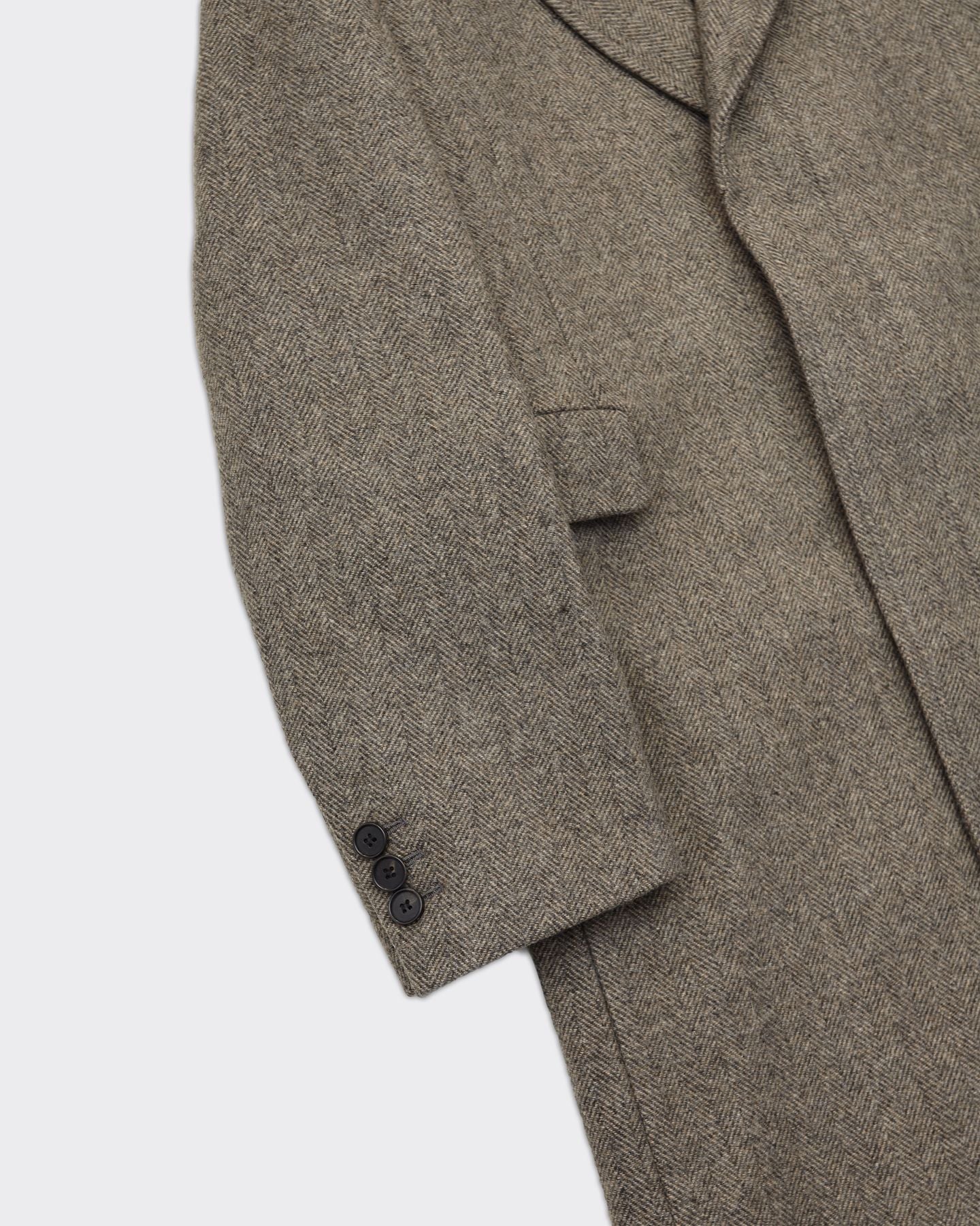 Cappotto HERRINGBONE WOOL TAILORED BEIGE/GRIGIO